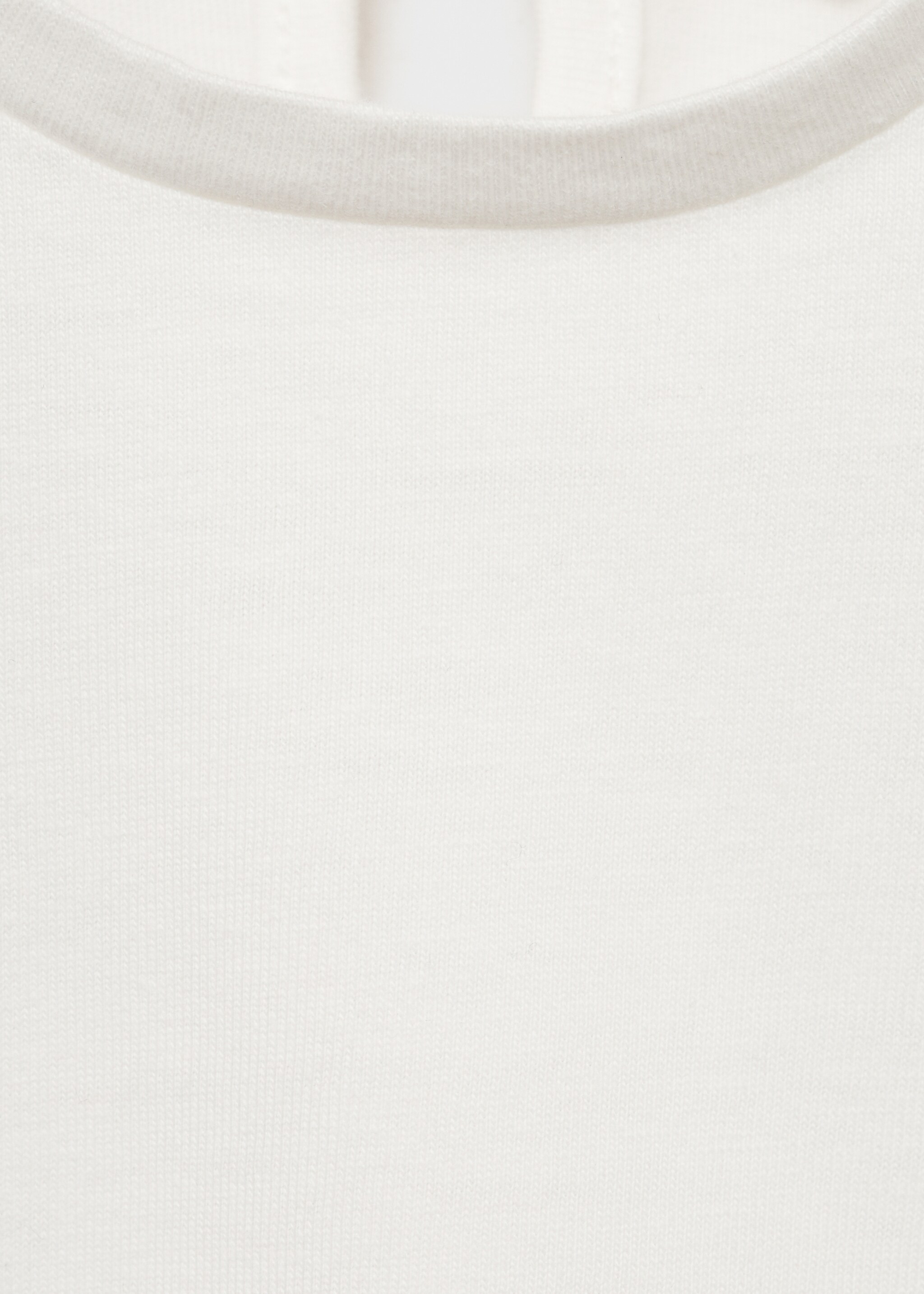 T-shirt brodé manches - Détail de l'article 0, Blanc cassé. Ref: 87003653-00.