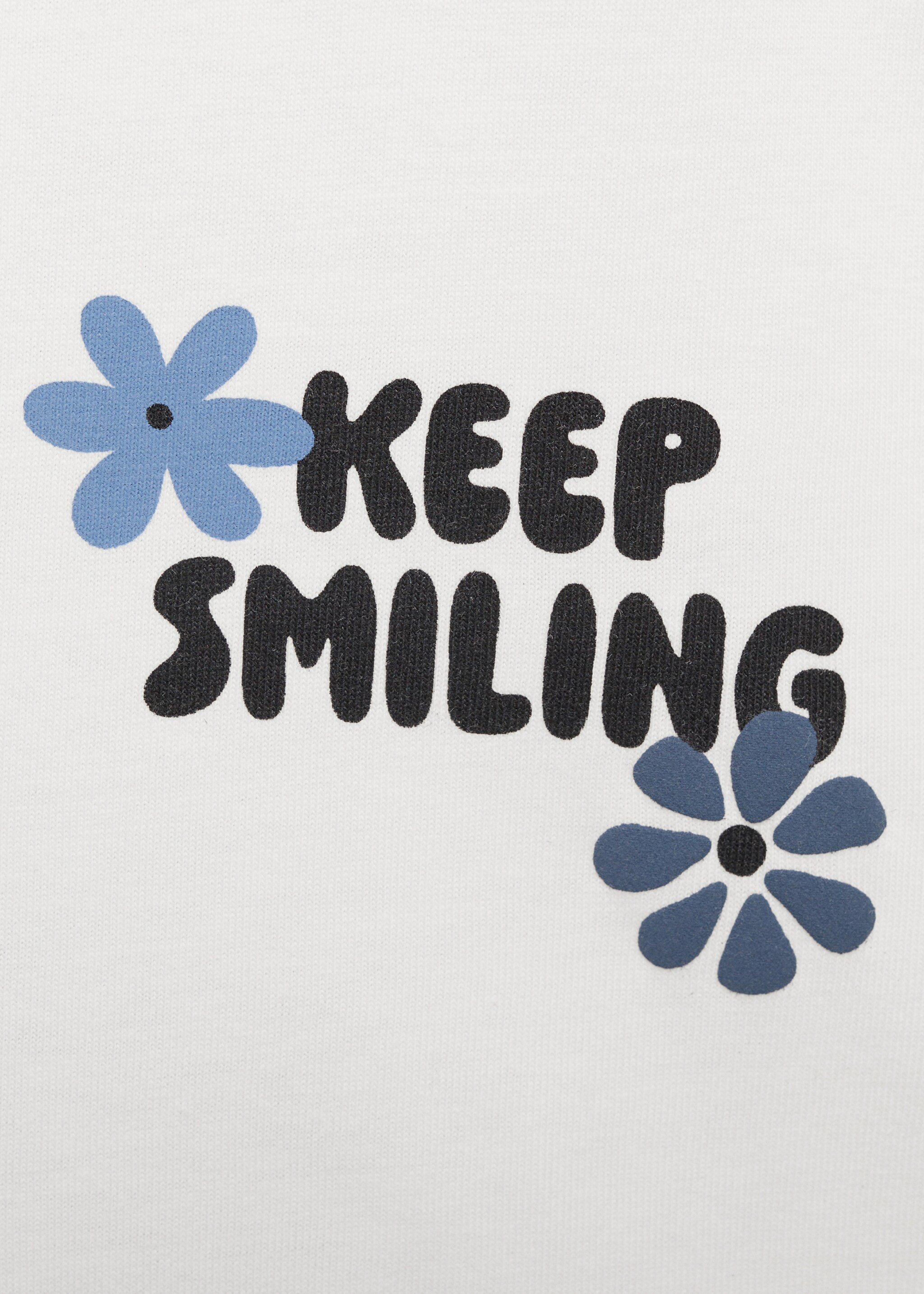 Gemustertes Baumwoll-T-Shirt - Detail des Artikels 8, Cremeweiß. Ref: 87003658-00.