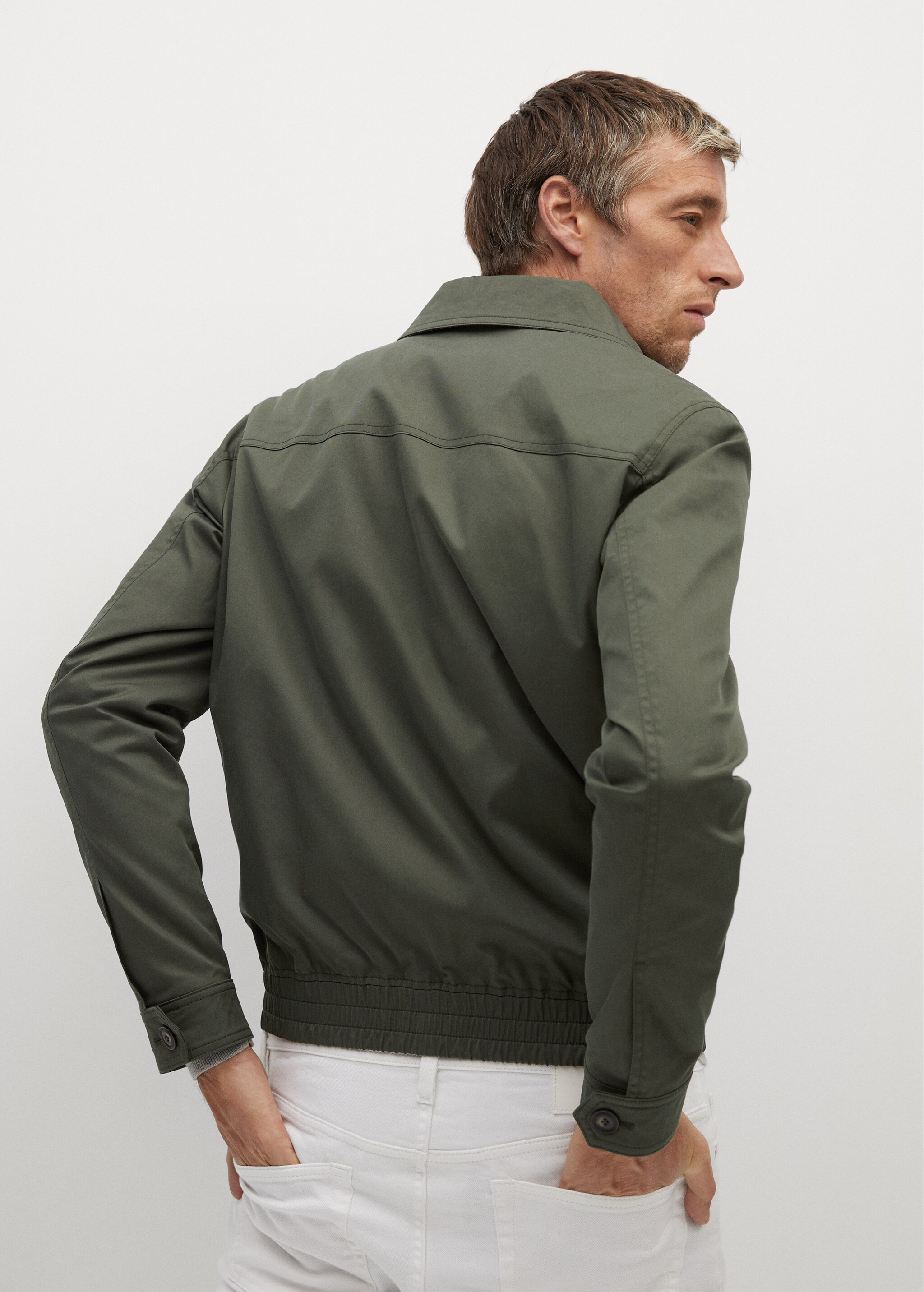 Chaqueta algodón cremallera - Reverso del artículo
