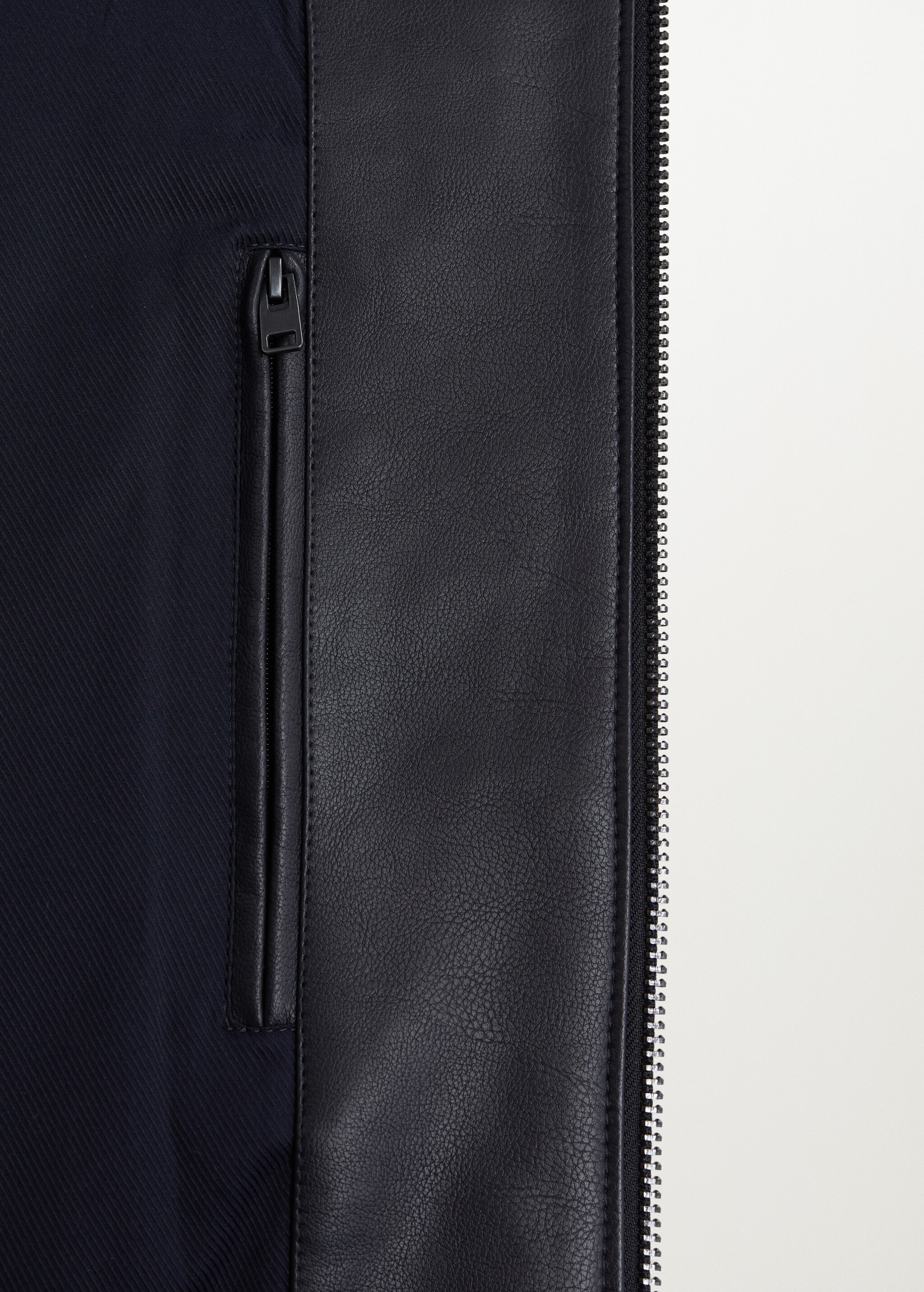 Faux-leather biker jacket - Details of the article 7