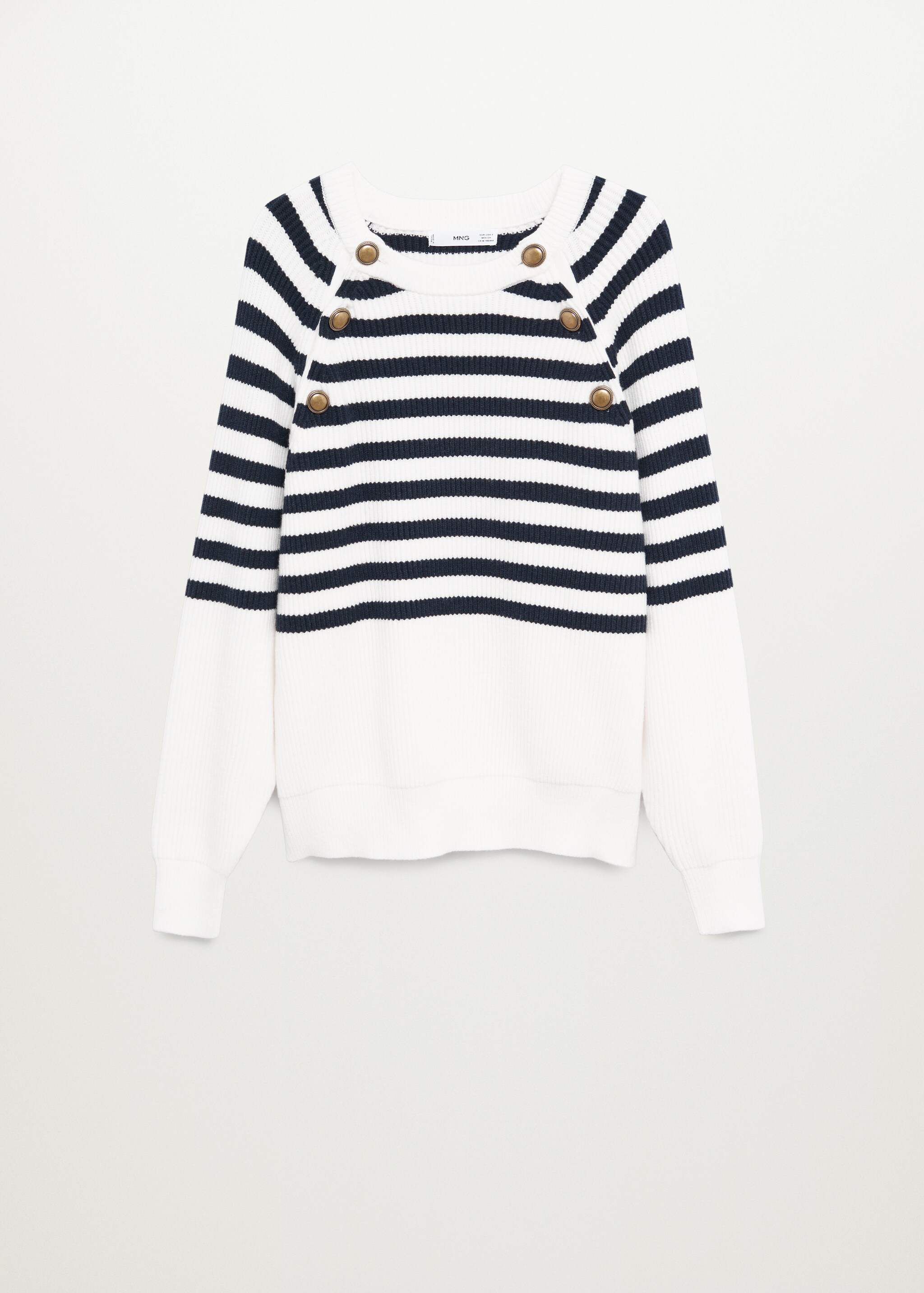 Buttoned striped sweater - Article without model