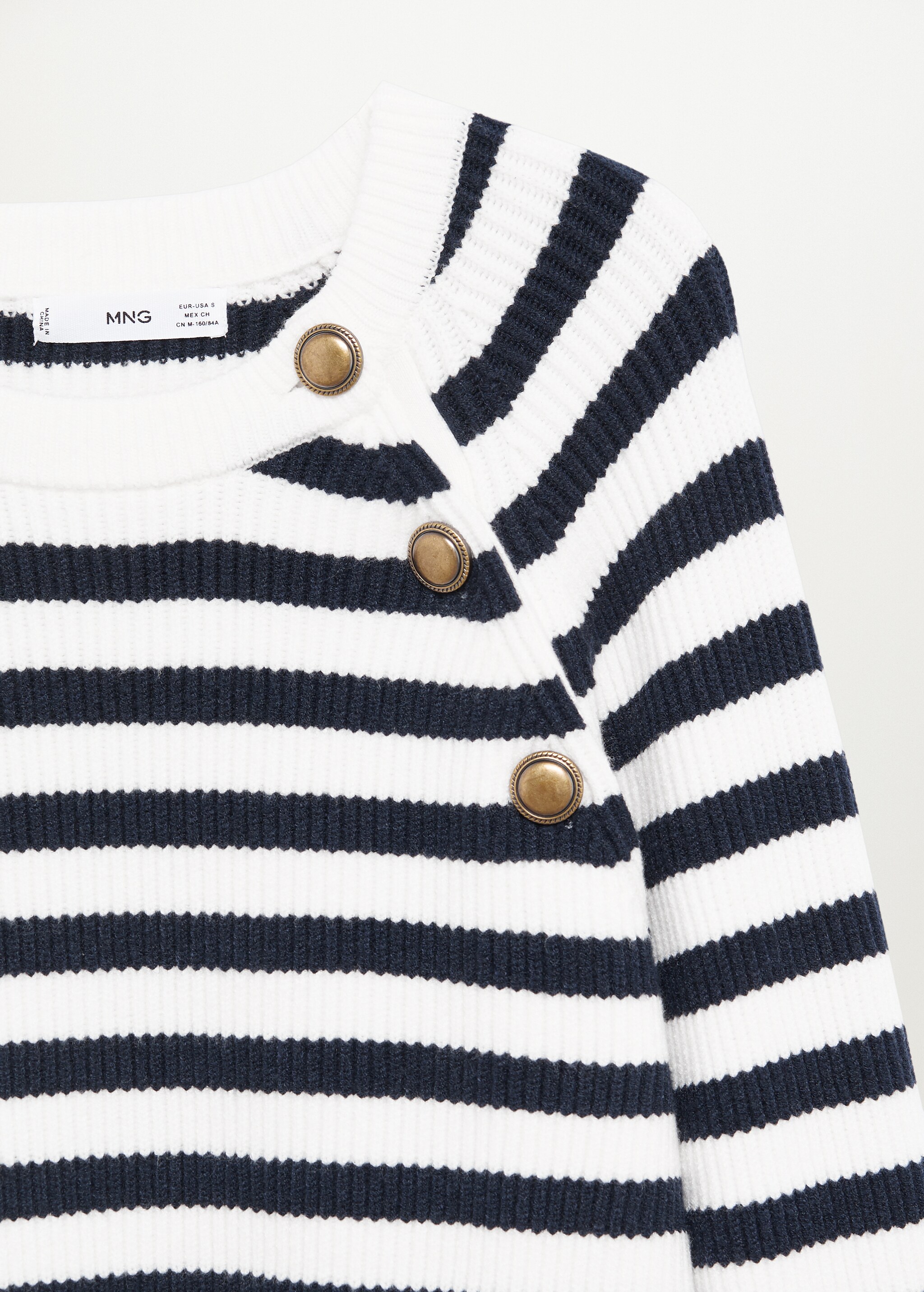 Buttoned striped sweater - Details of the article 8