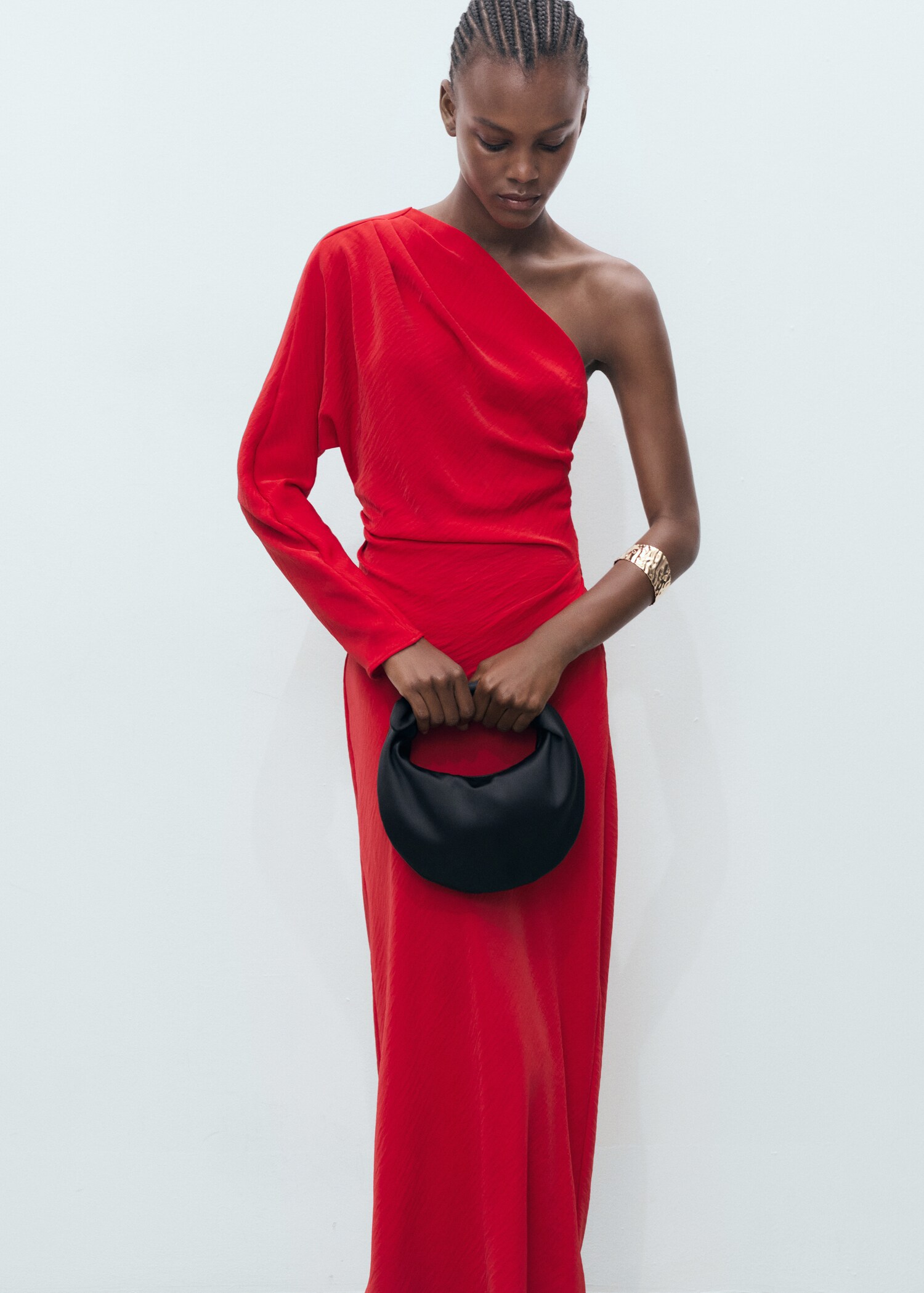 Vestit asimètric drapejat - Pla mig