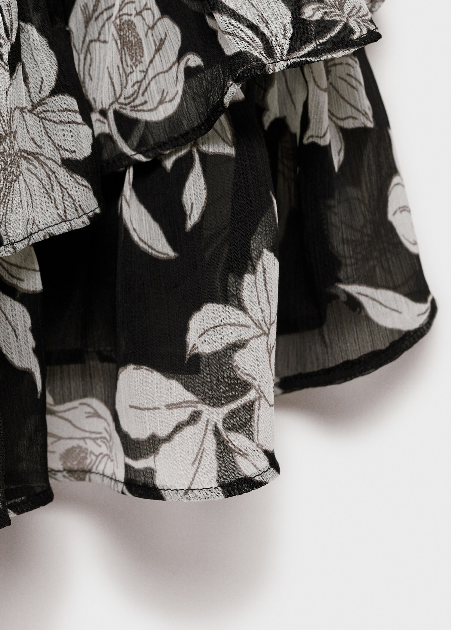 Ruffled floral print dress - Details of the article 0