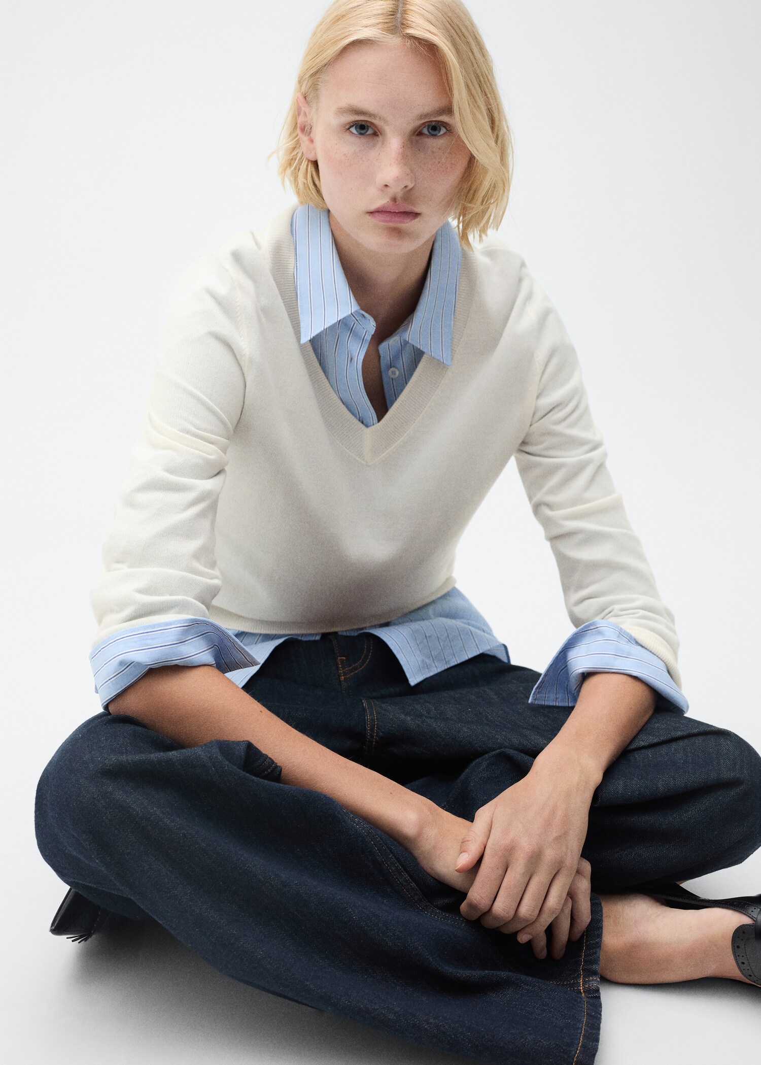 Pull-over maille col en V - Détail de l'article 2