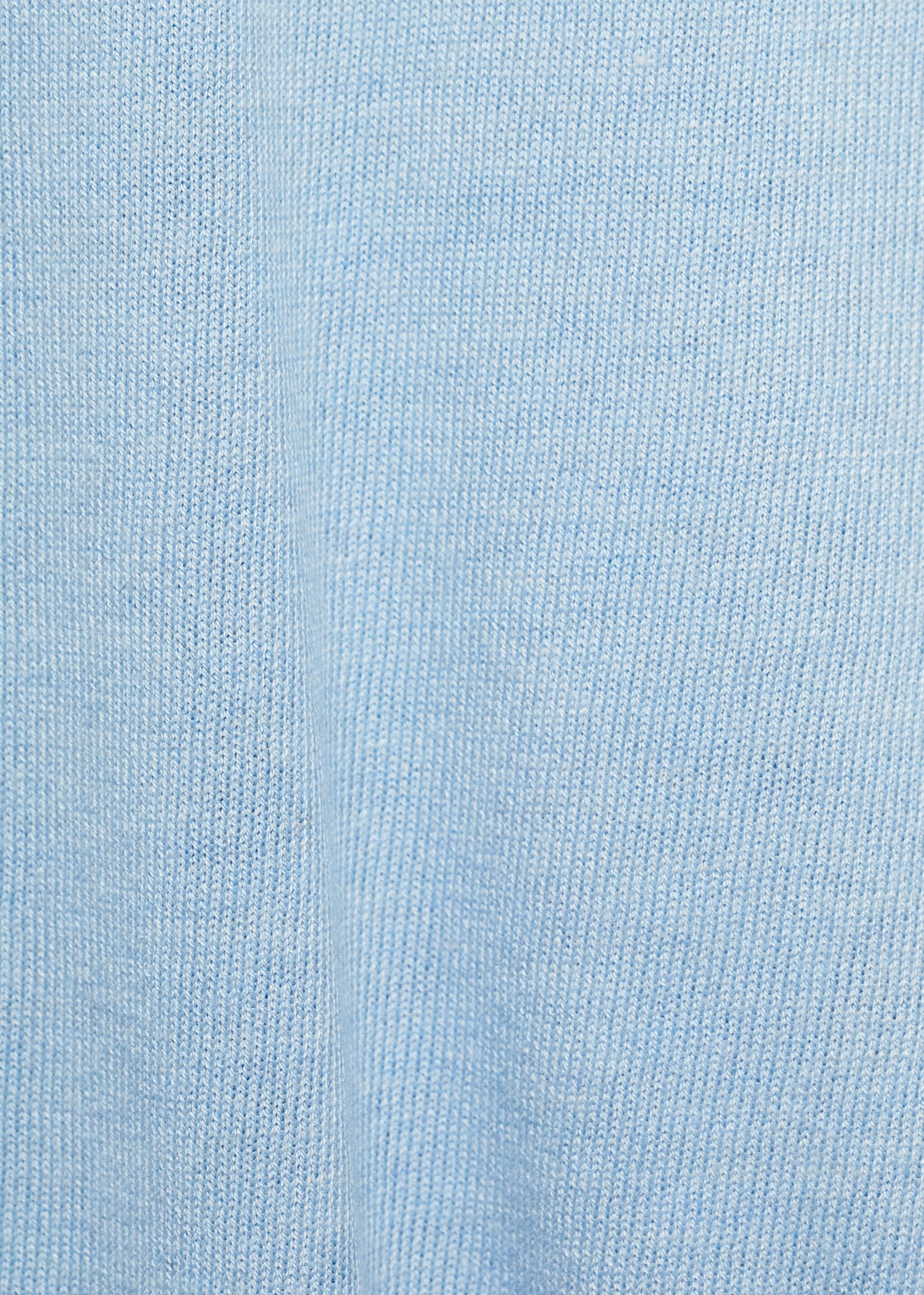 V-neck knit sweater - Details of the article 0, Sky Blue. Ref: 87004082-00.