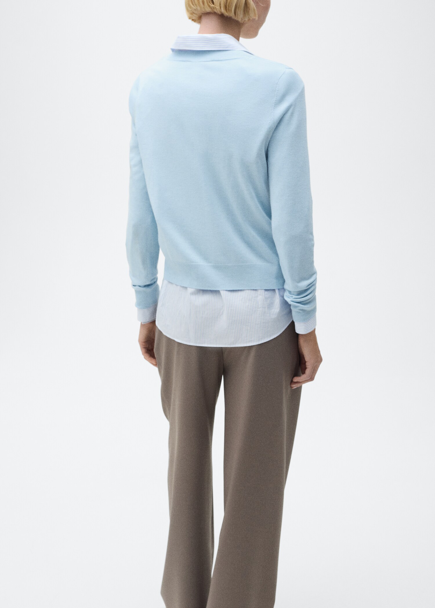 Pull-over maille col en V - Verso de l’article