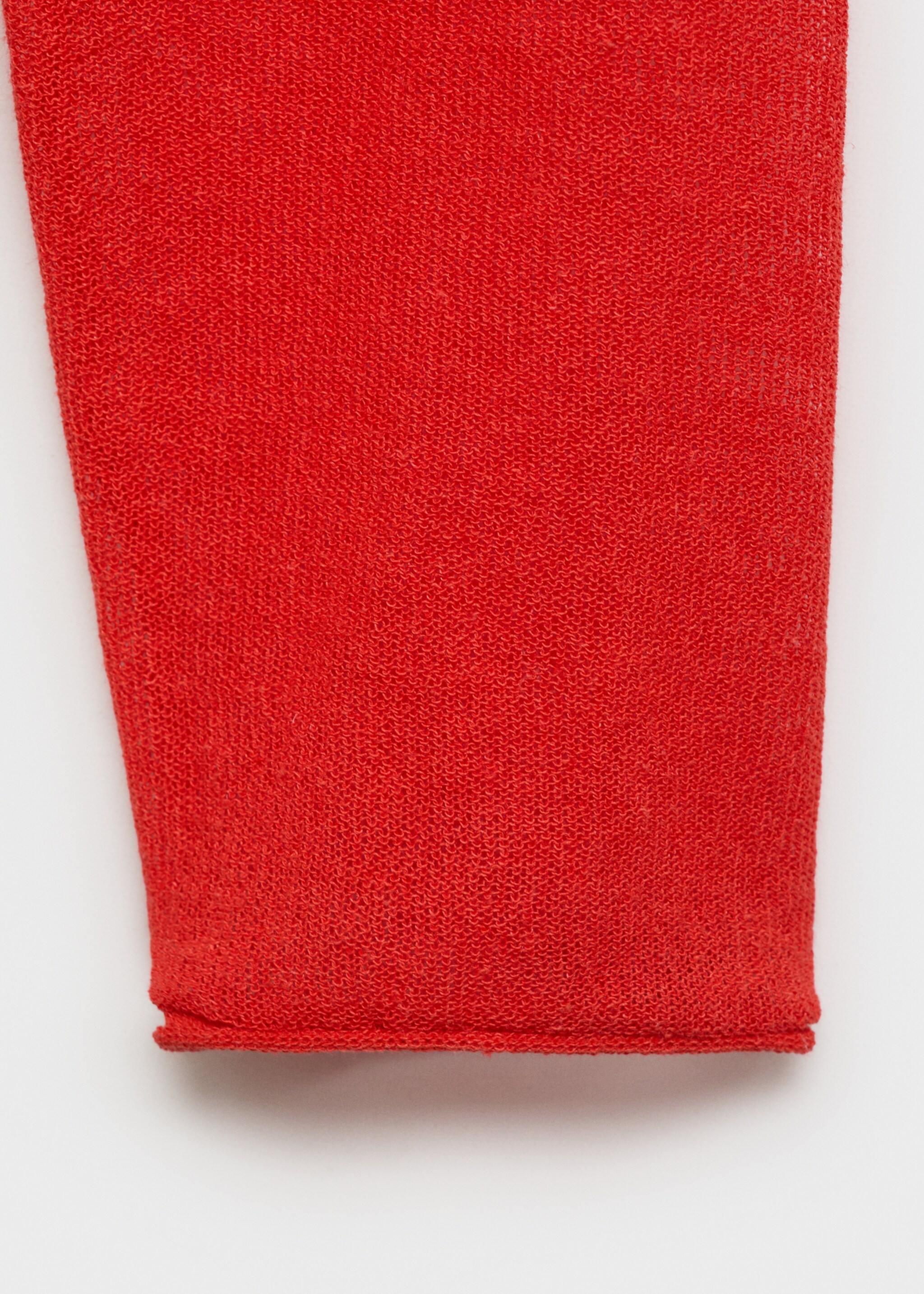 Semi-transparent turtleneck sweater - Details of the article 0, Red. Ref: 87004085-00.