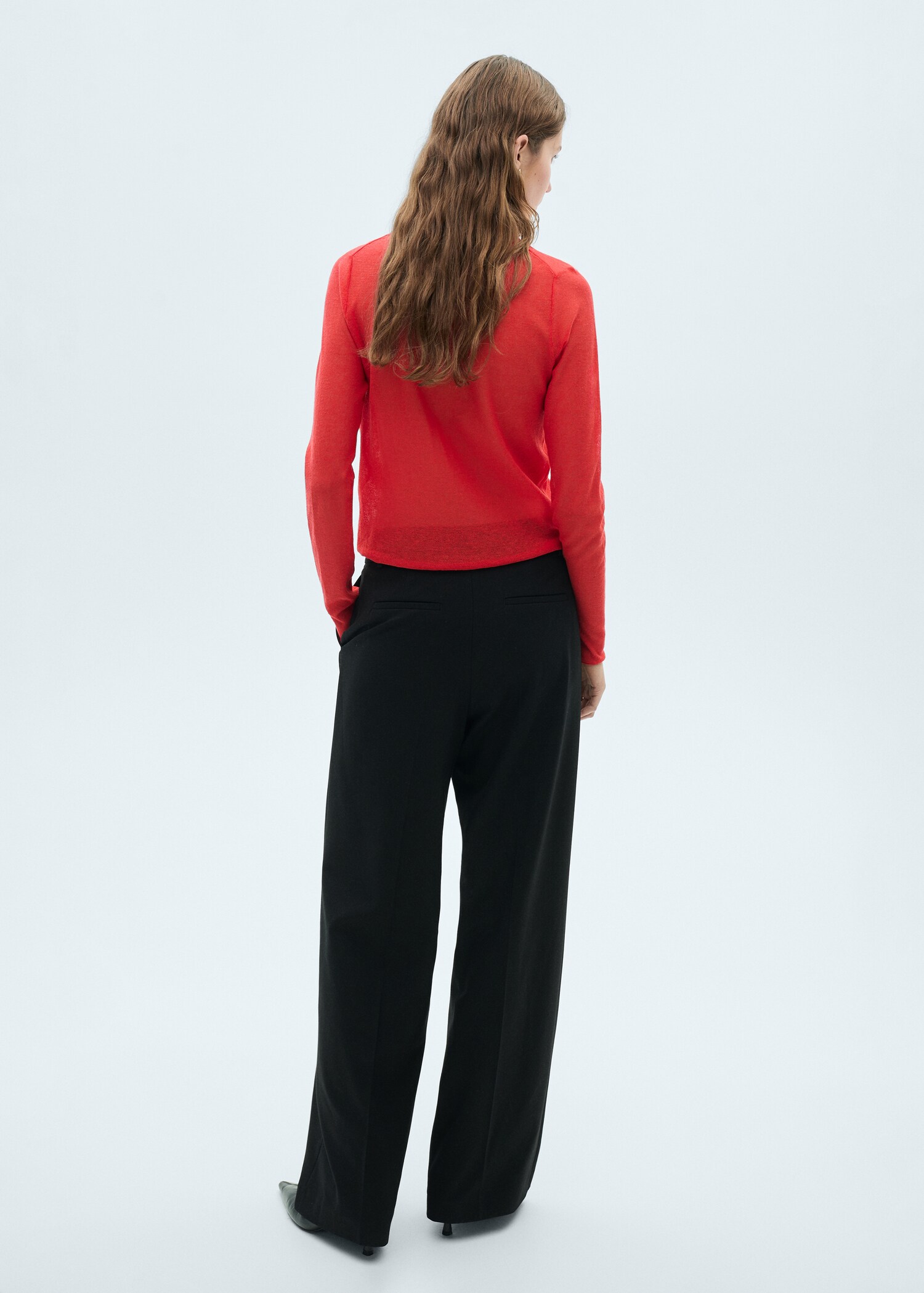 Semi-transparent turtleneck sweater - Reverse of the article