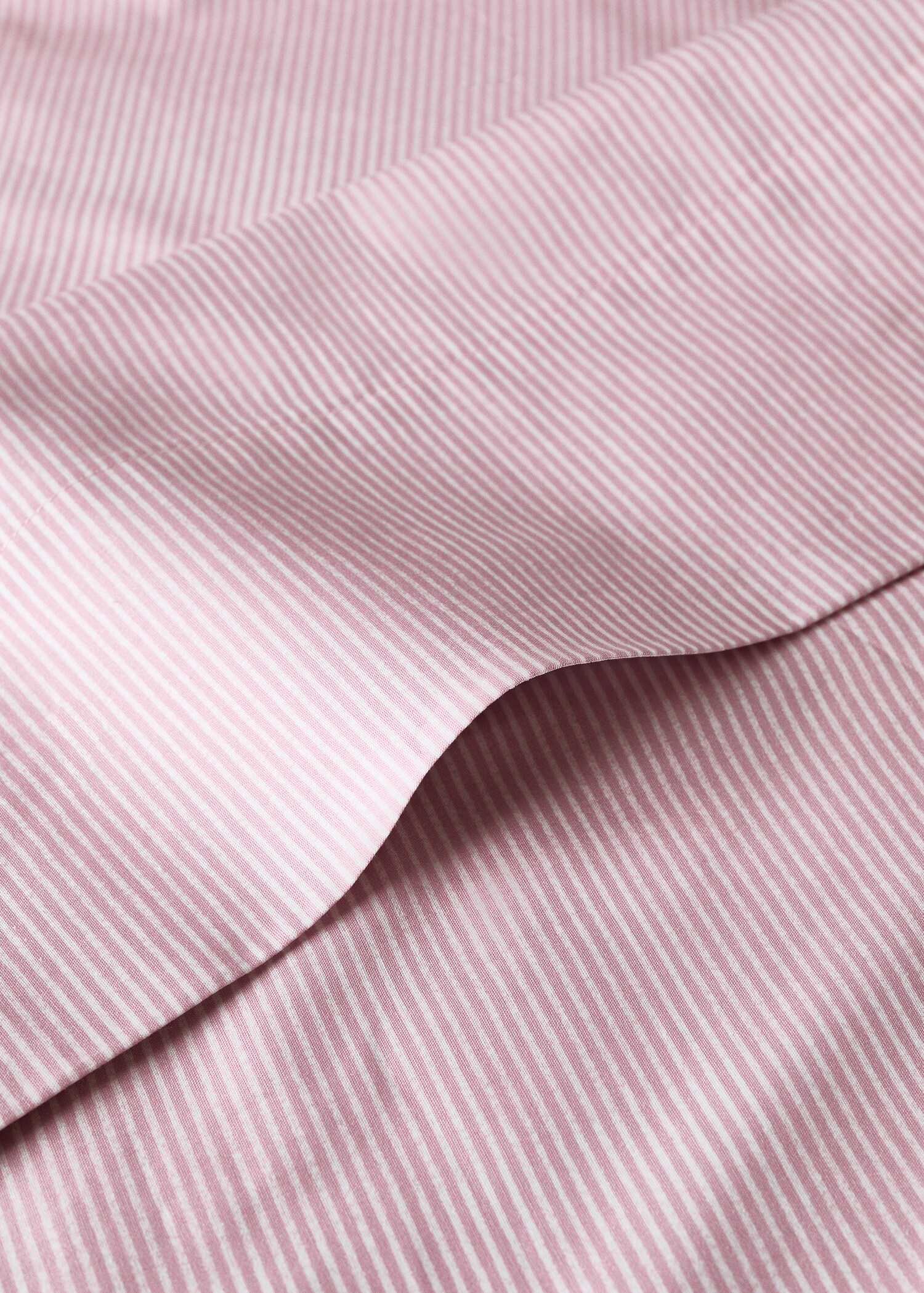 Gestreiftes Spannbettlaken aus Baumwoll-Perkal für Kinderbettchen - Detail des Artikels 1