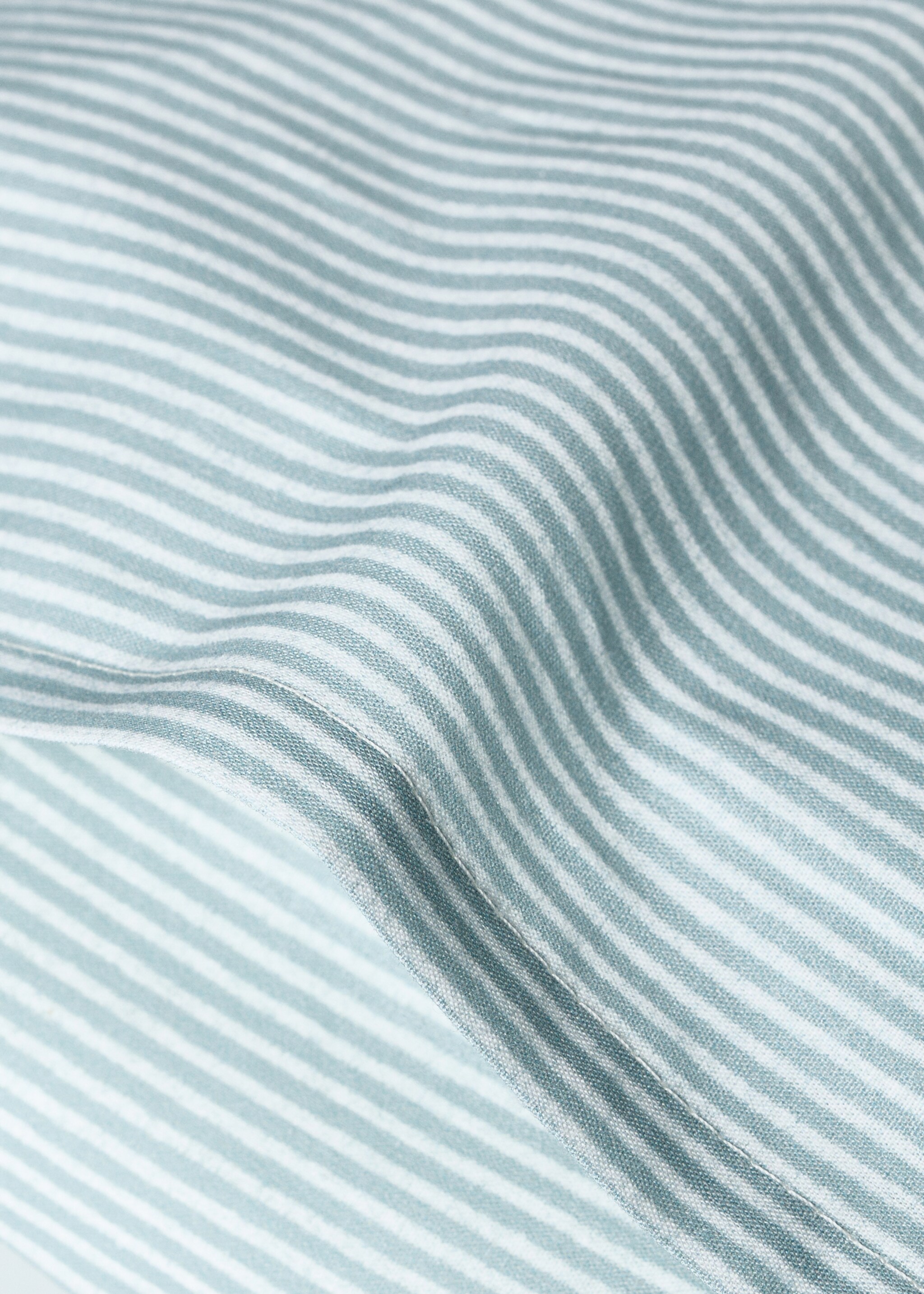 Cotton percale striped children's pillowcase, 50x75 cm - Details of the article 1, Aqua Green. Ref: 87004088-00.