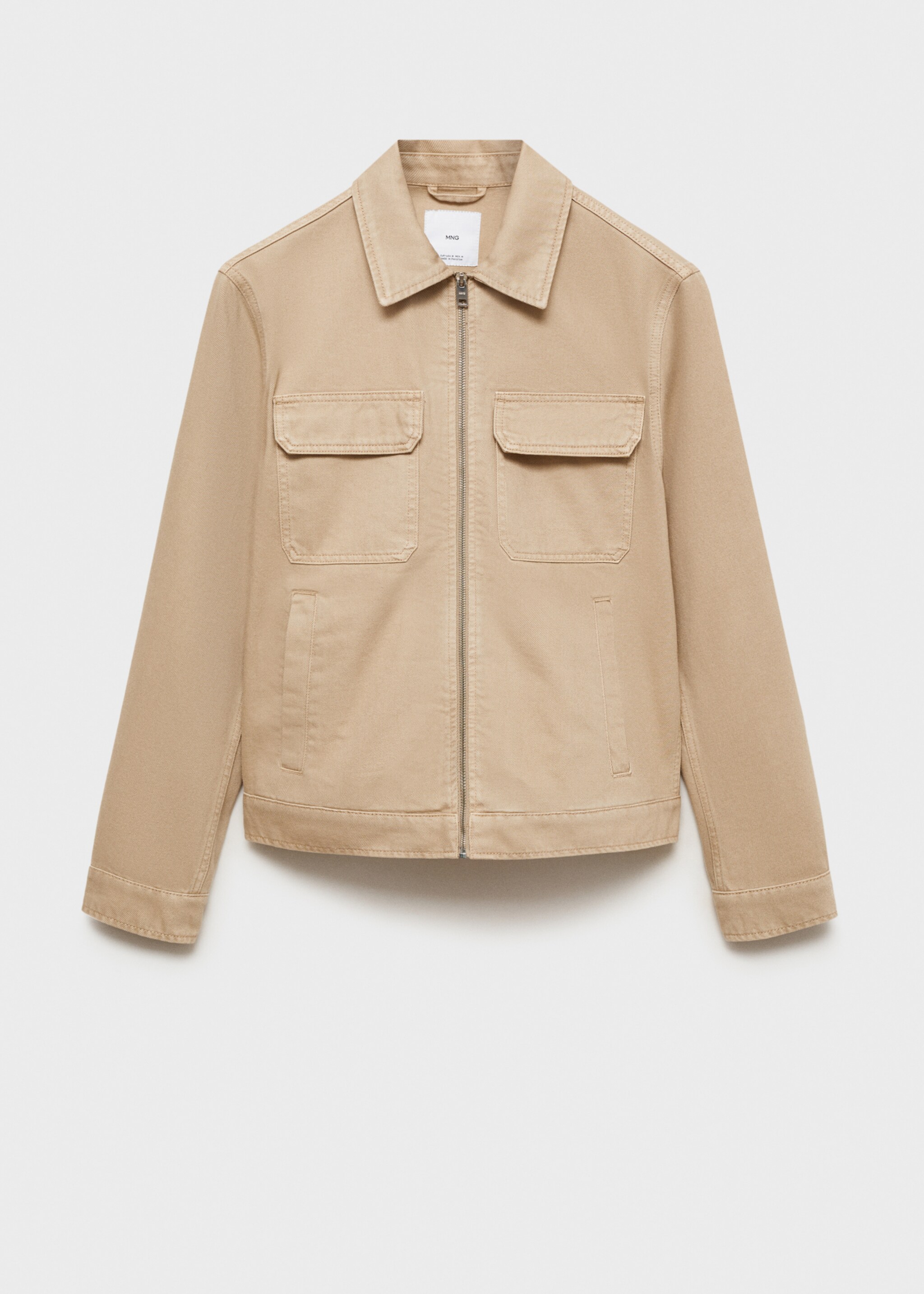 Jeansjacke mit Taschen - Artikel ohne Model, Beige. Ref: 87004401-00.