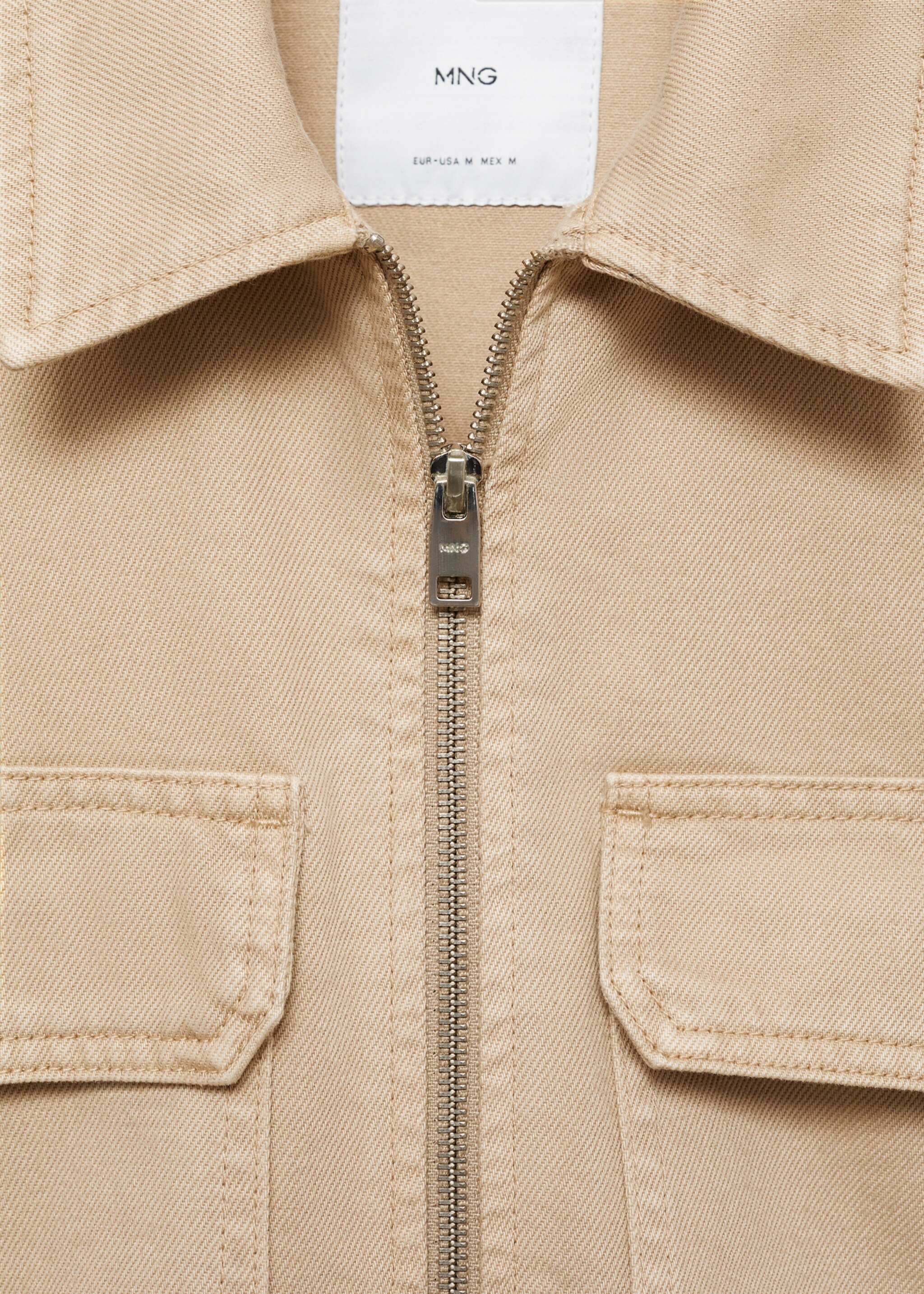 Jeansjacke mit Taschen - Detail des Artikels 8, Beige. Ref: 87004401-00.