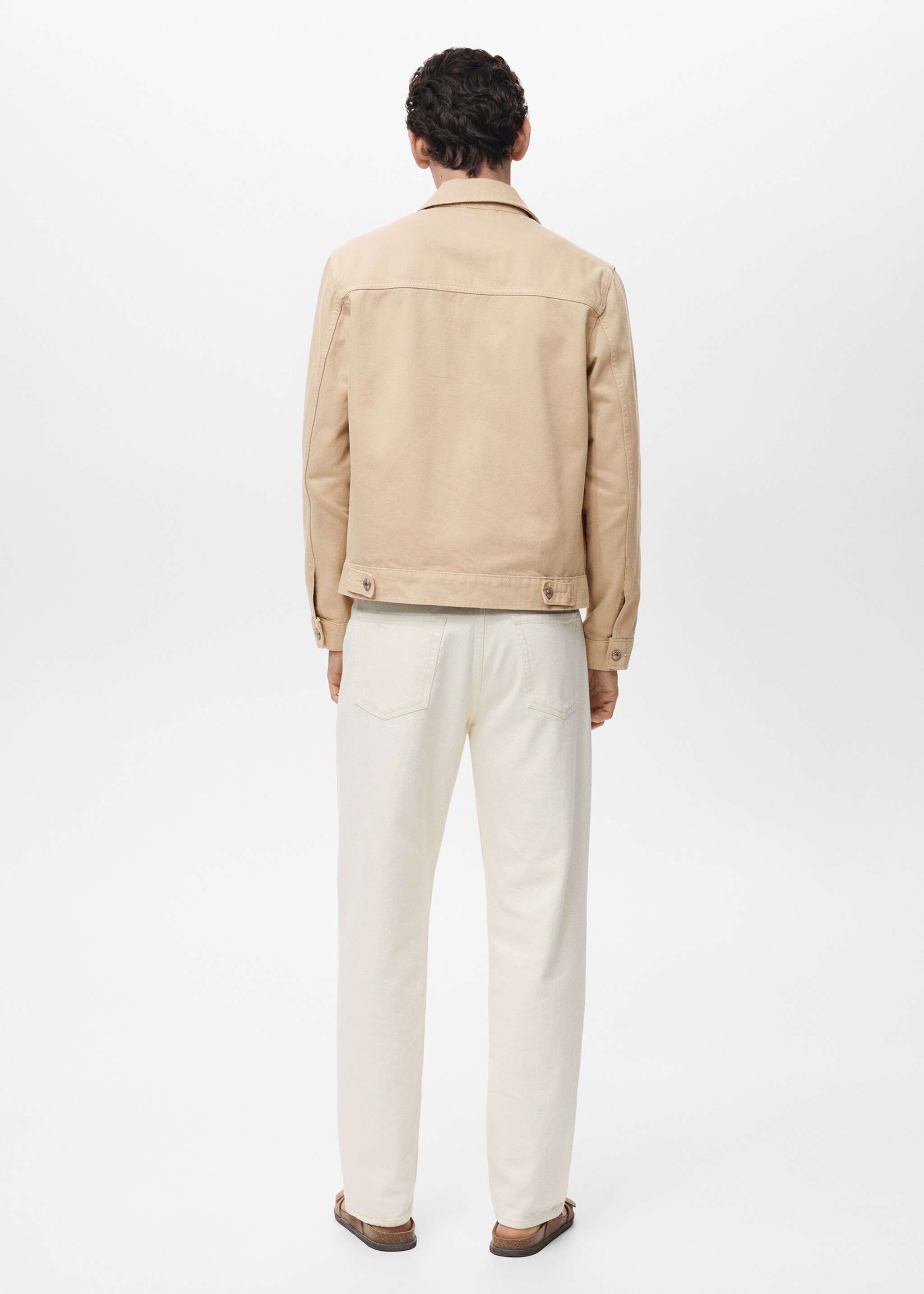 Jeansjacke mit Taschen - Rückseite des Artikels, Beige. Ref: 87004401-00.