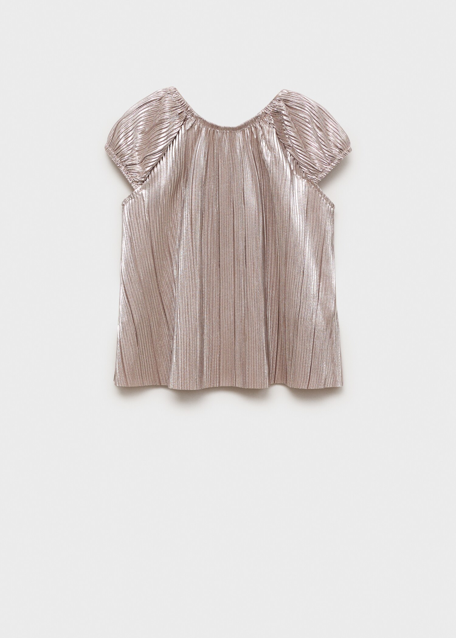 Metallic pleated shirt - Reverse of the article