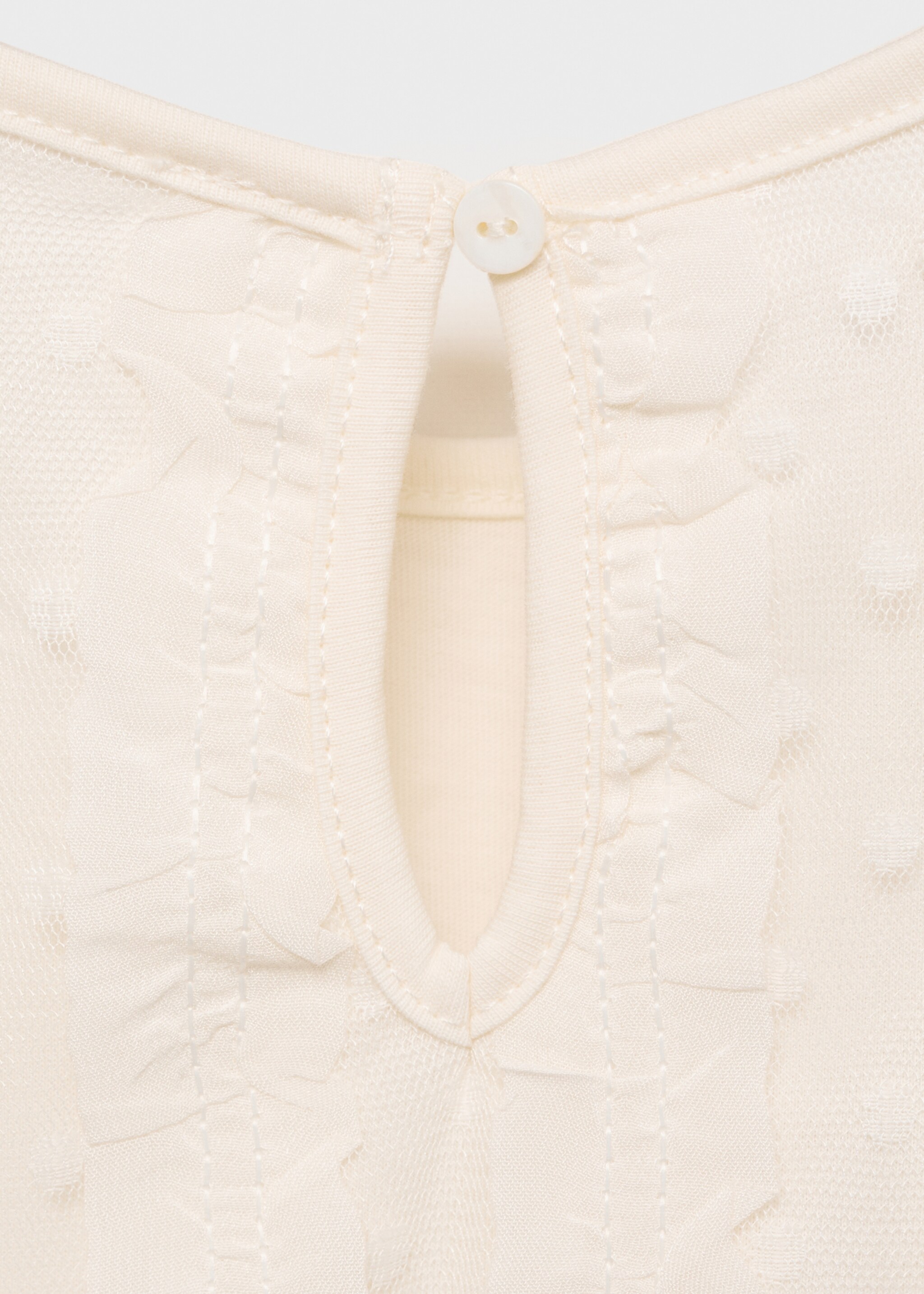 Plumetis T-shirt - Detail van het artikel 0, Ecru. Ref: 87004405-00.