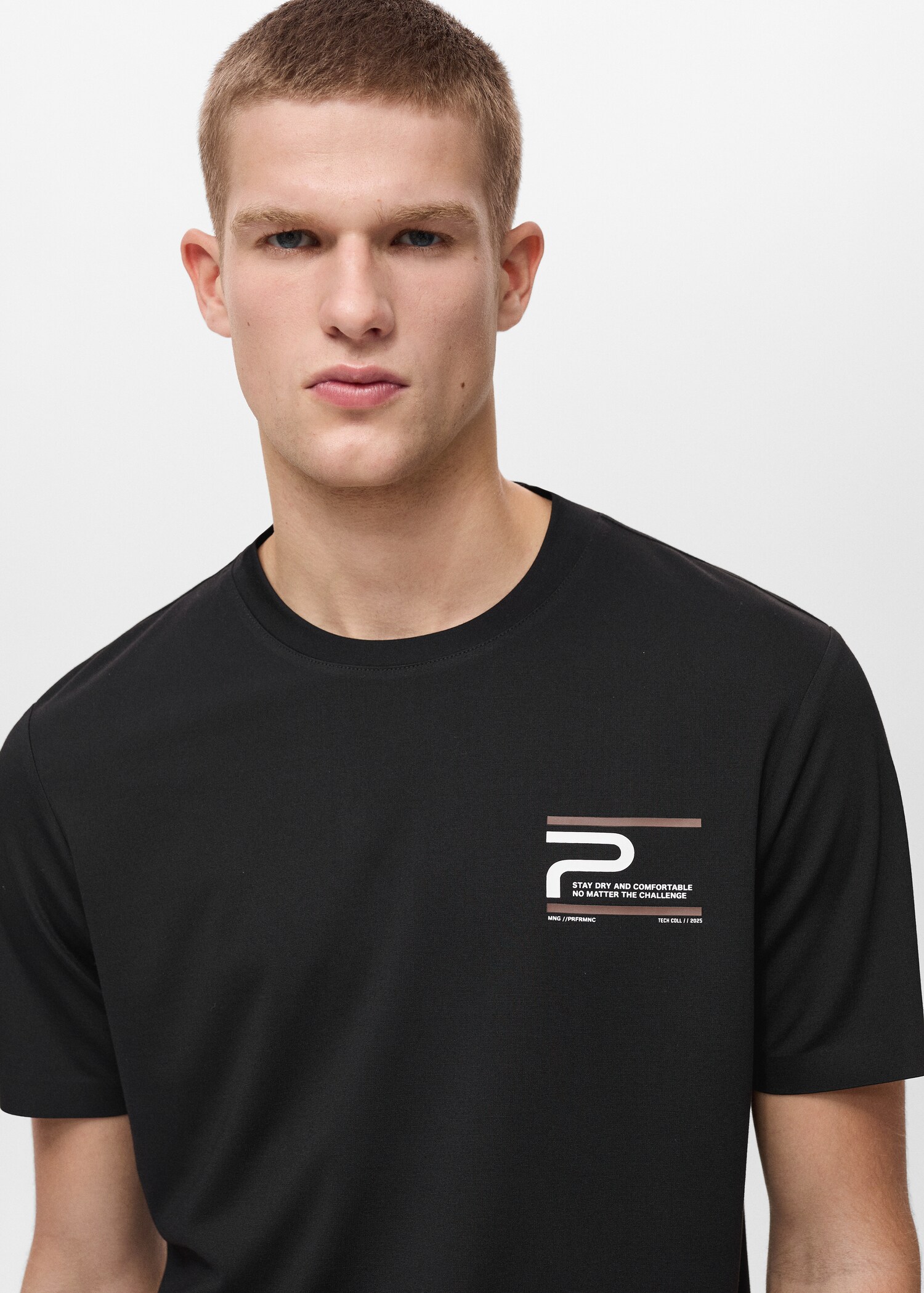 Slim Fit T-Shirt mit Aufdruck COOLMAX® - Detail des Artikels 1