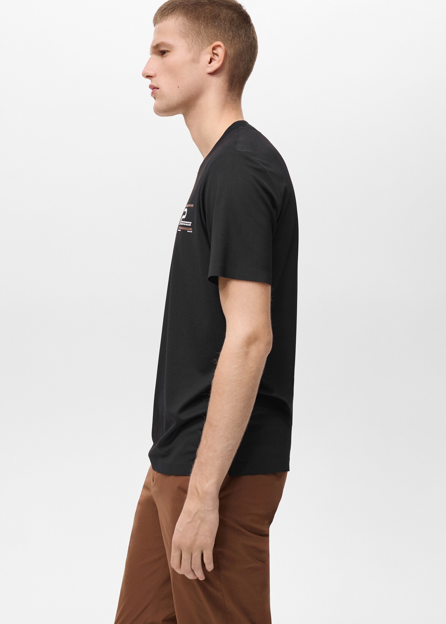 Slim Fit T-Shirt mit Aufdruck COOLMAX® - Detail des Artikels 2