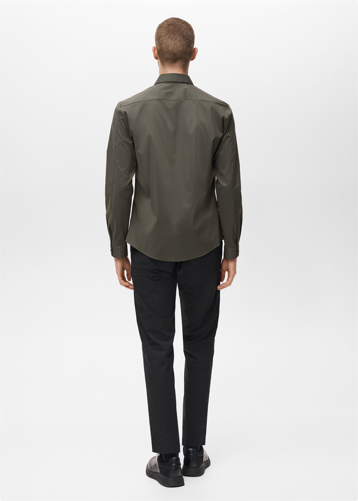 Comfort stretch non-iron shirt - Reverse of the article