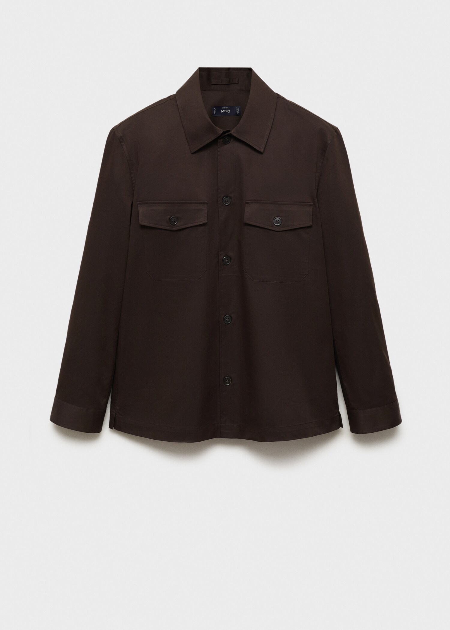 Regular-fit cotton overshirt with pockets - Article without model