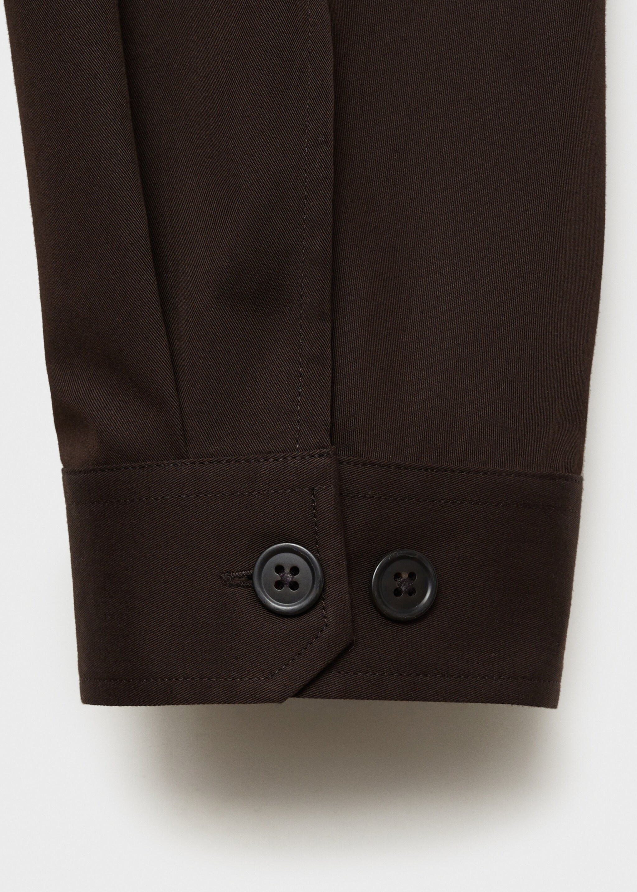 Regular-fit cotton overshirt with pockets - Details of the article 0, Chocolate. Ref: 87004410-00.