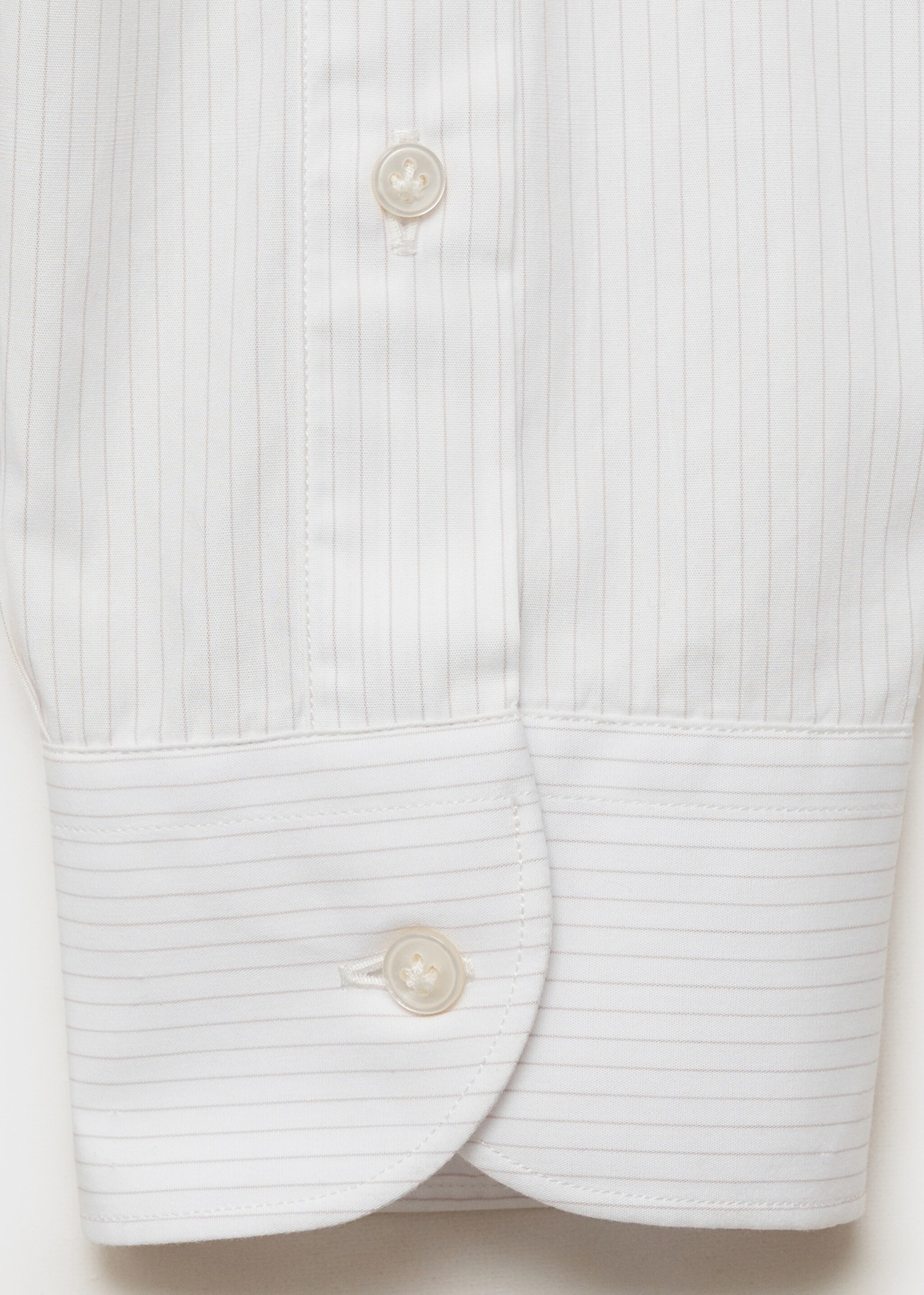 100% cotton striped shirt - Details of the article 0, White. Ref: 87004411-00.