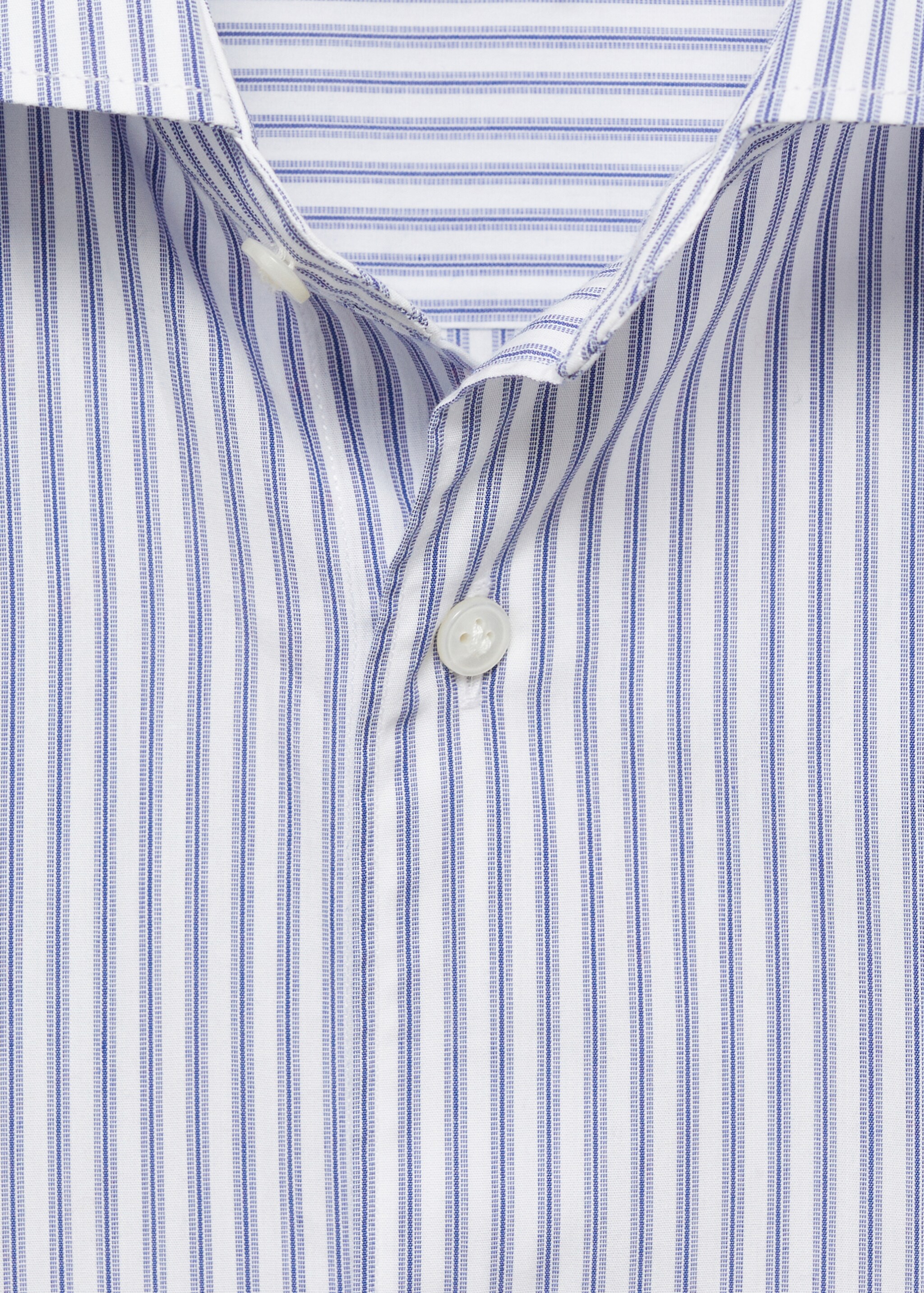 100% cotton striped shirt - Details of the article 8, Blue. Ref: 87004411-00.