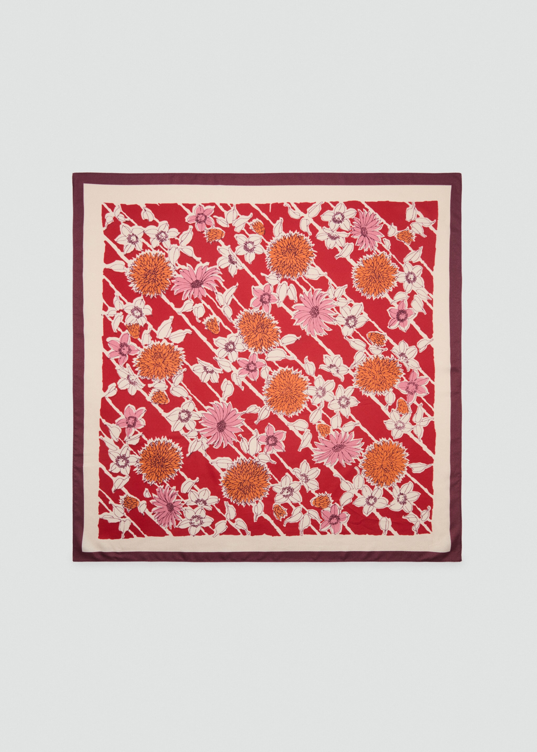 Mocador setinat floral - Article sense model, Rosa. Ref: 87004413-00.