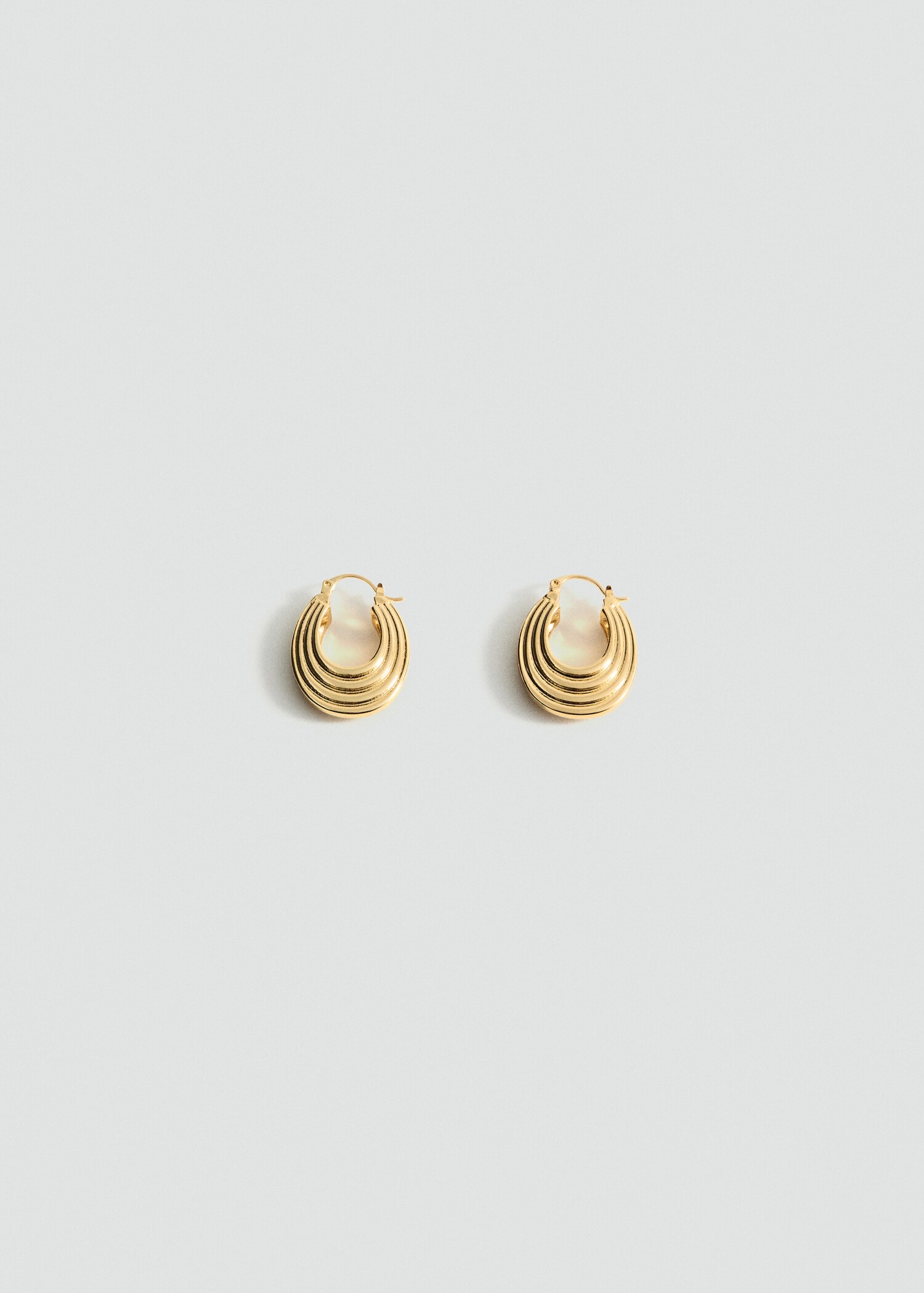 Σκουλαρίκια κρίκοι ανάγλυφοι - Προϊόν χωρίς μοντέλο