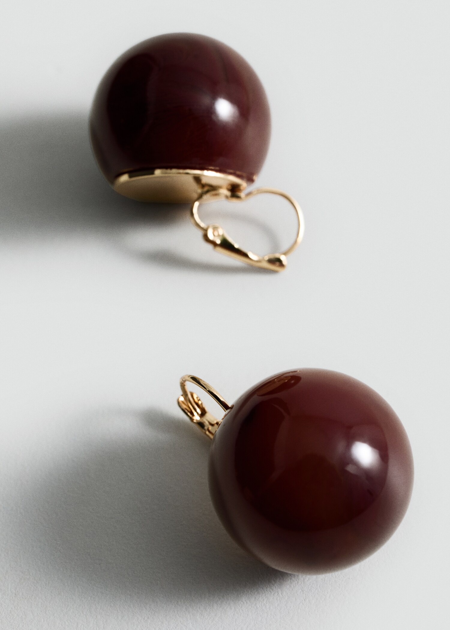Resin ball earrings - Medium plane