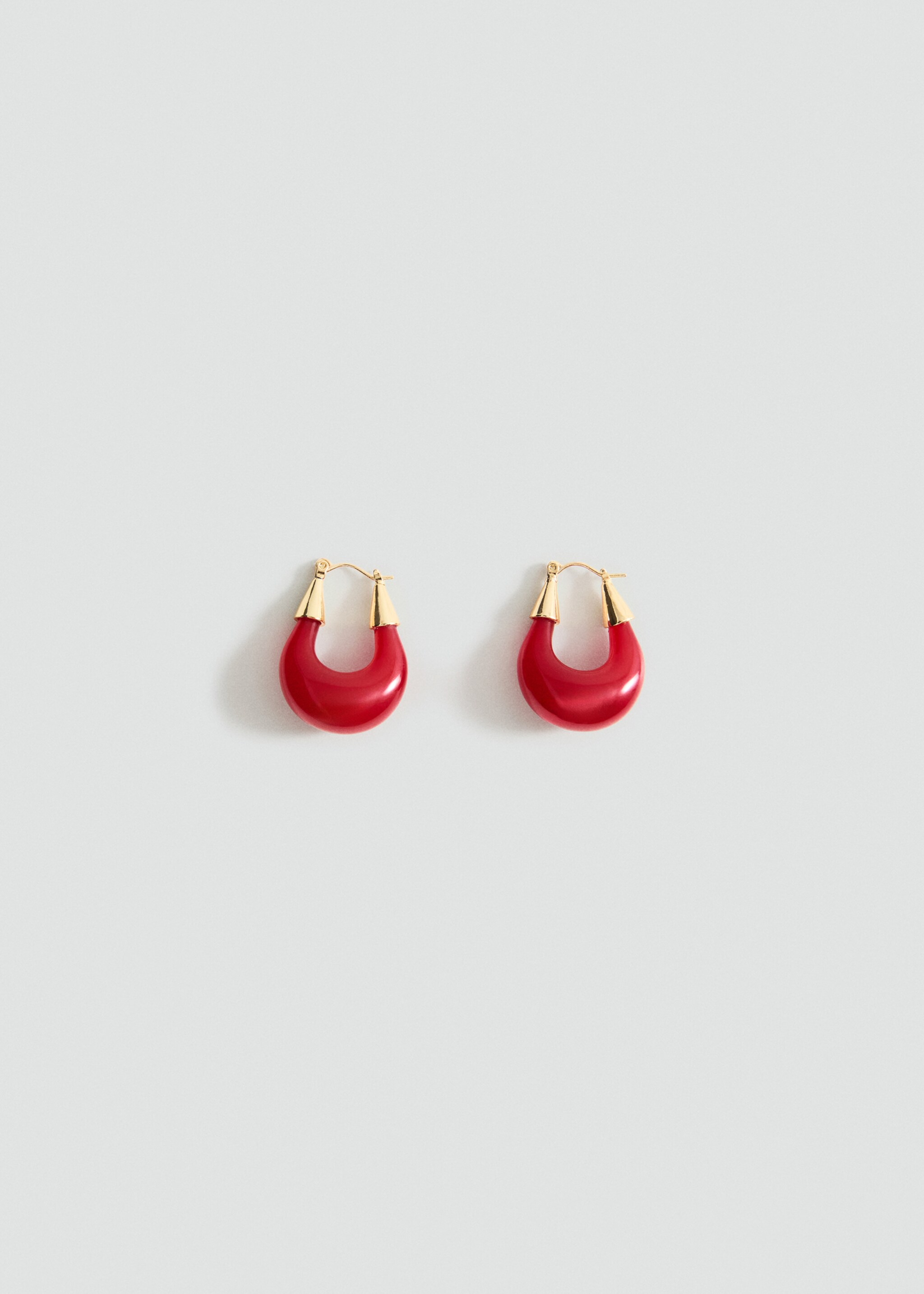 Mixed hoop earrings - Article without model, Red. Ref: 87004427-00.