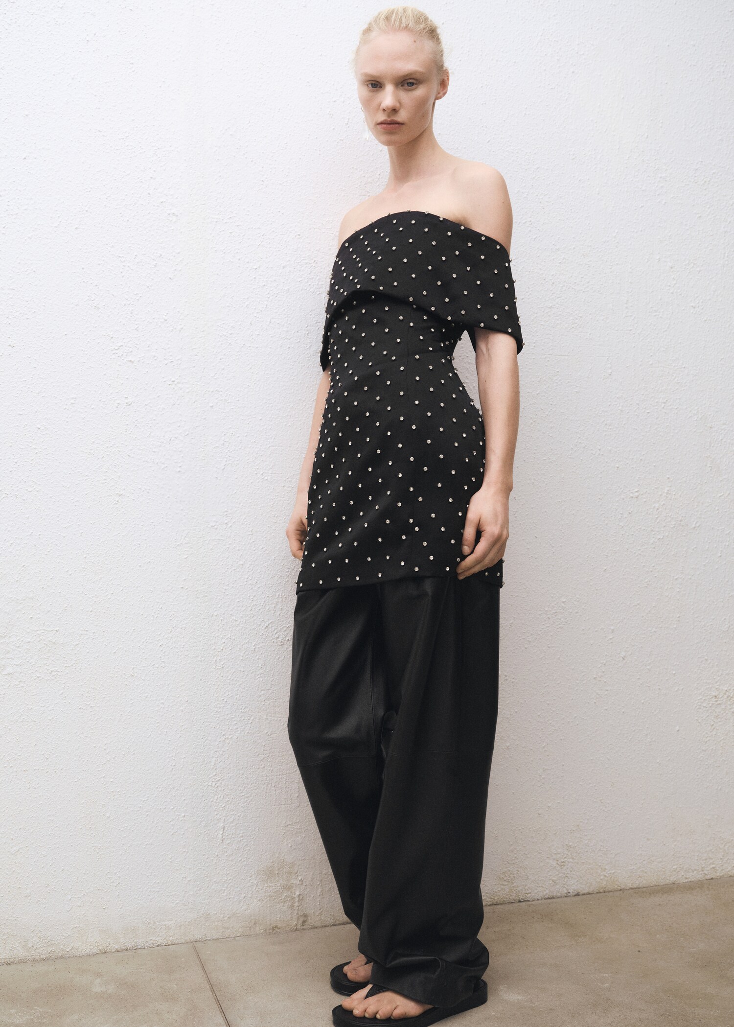 Vestido palabra de honor apliques brillantes - Detalle del artículo 2