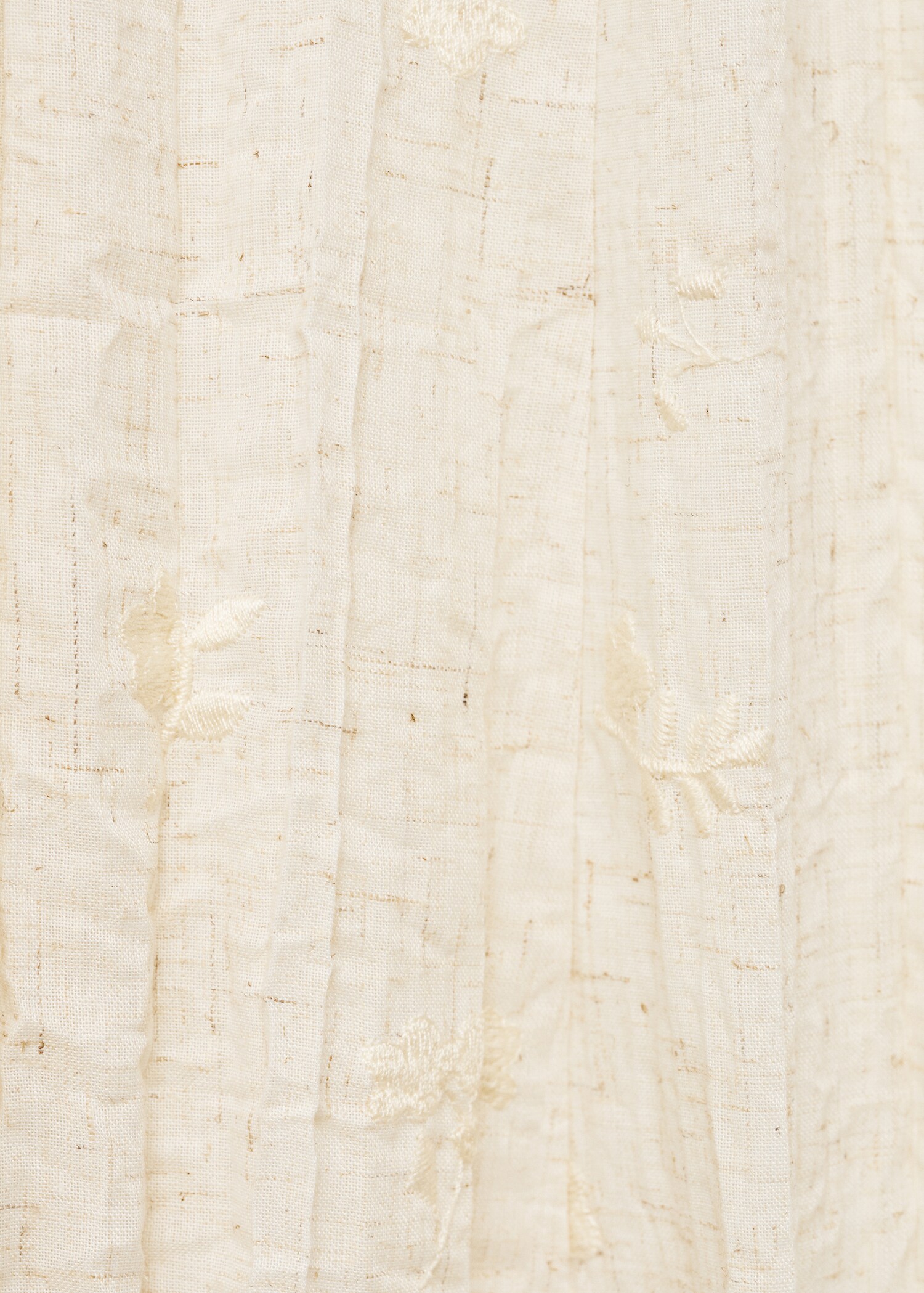 Embroidered linen-blend dress - Details of the article 8