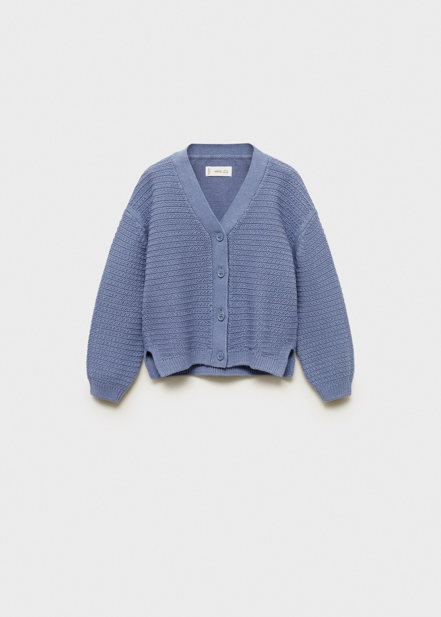 Combination knitted cotton cardigan - Article without model