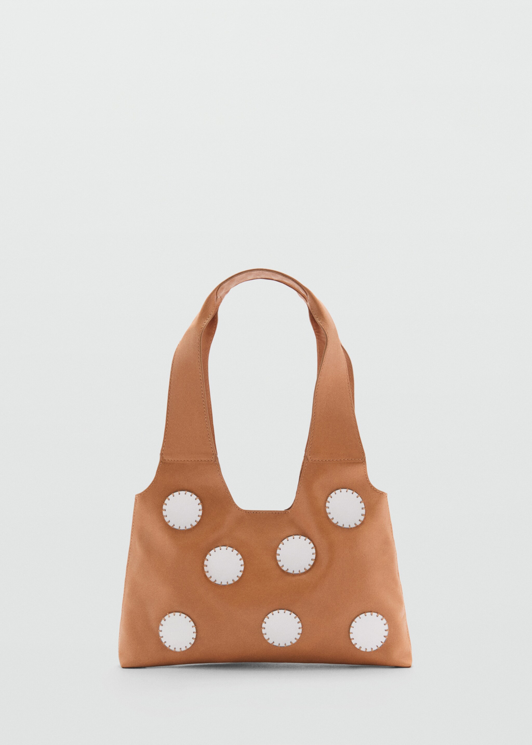 Leather shoulder bag with mirrors - Article without model, Medium Brown. Ref: 87004811-00.