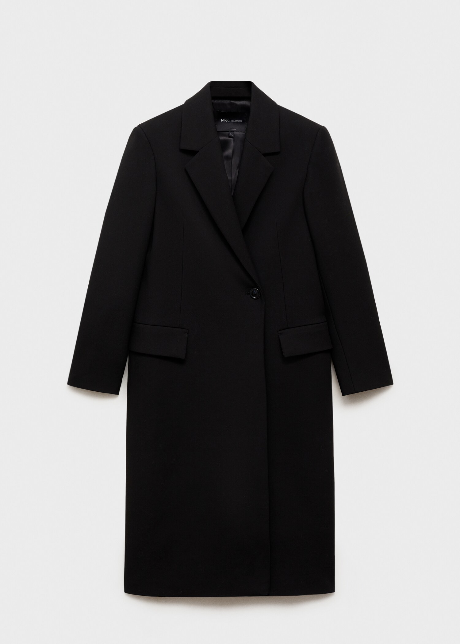 Long structured wool coat - Article without model