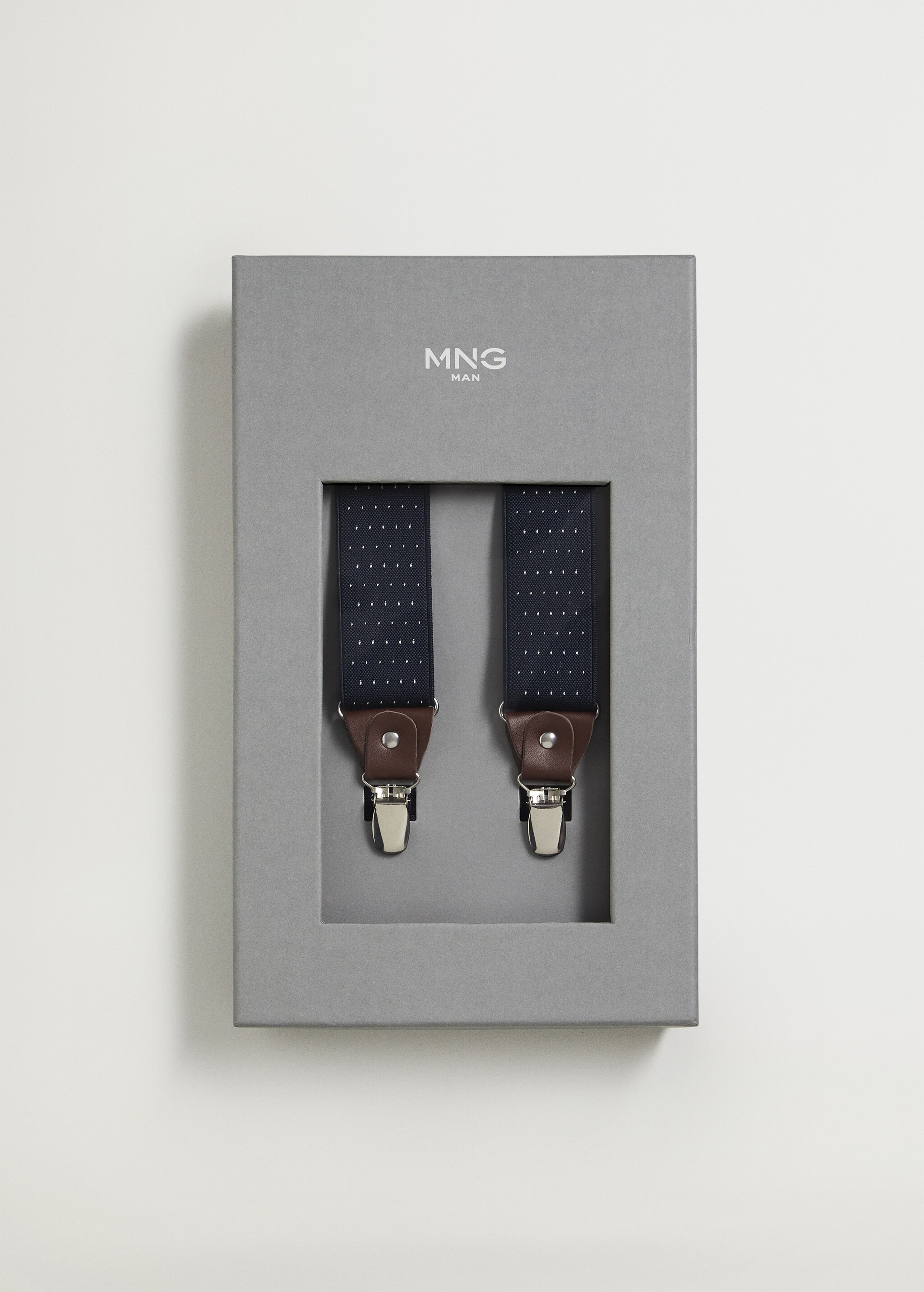 Leather detail elastic braces - Medium plane