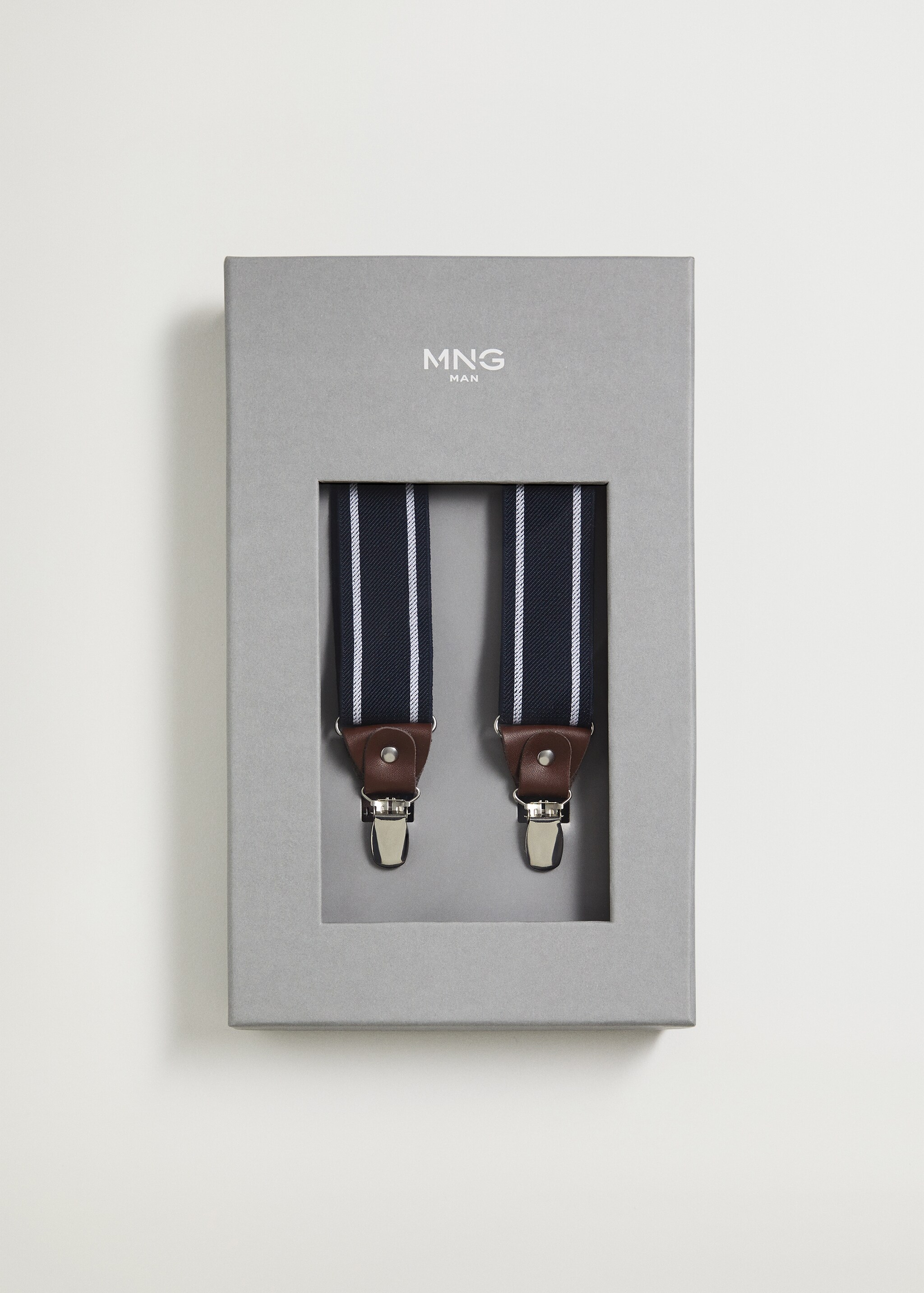 Leather detail elastic braces - Medium plane