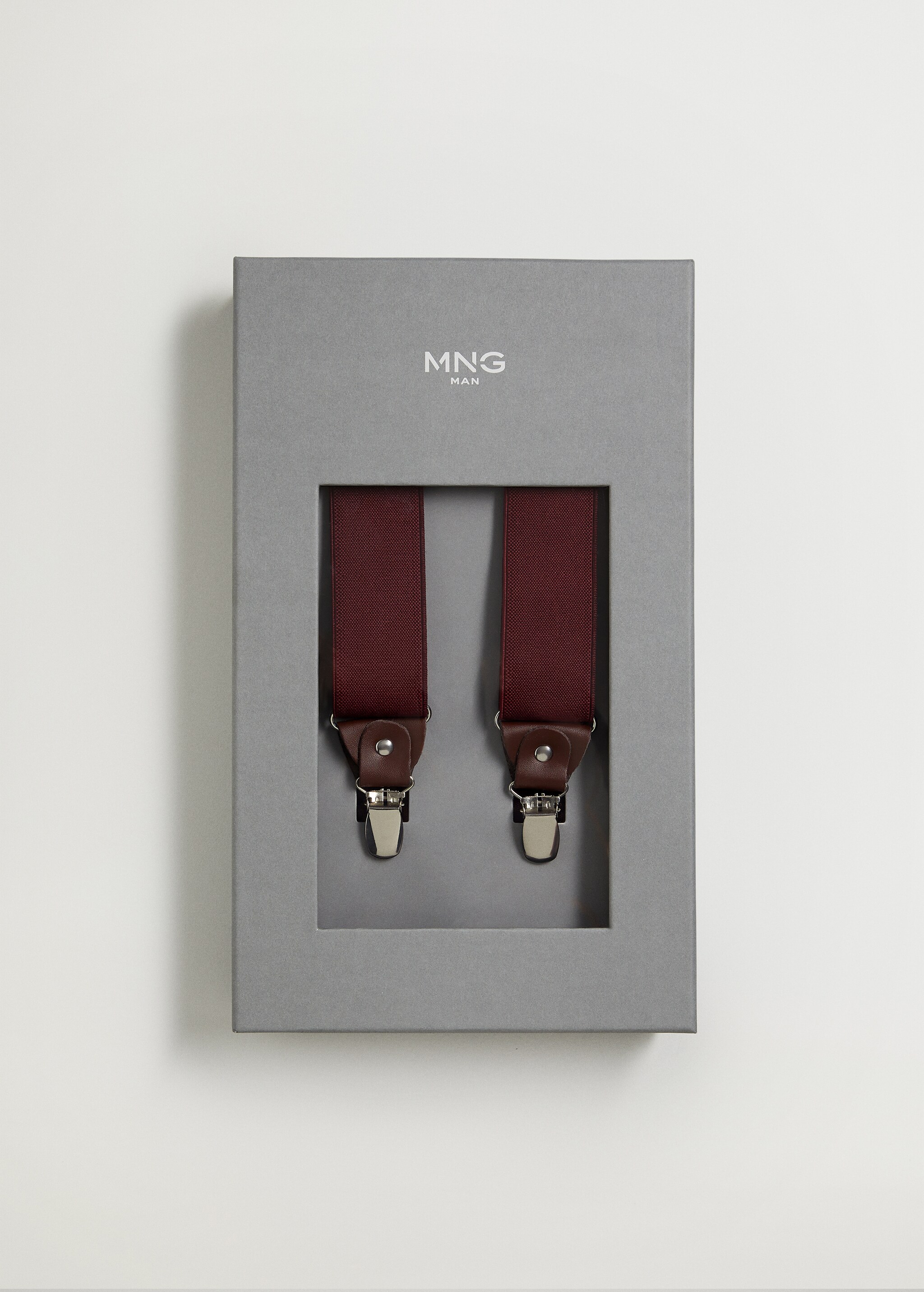 Leather detail elastic braces - Medium plane