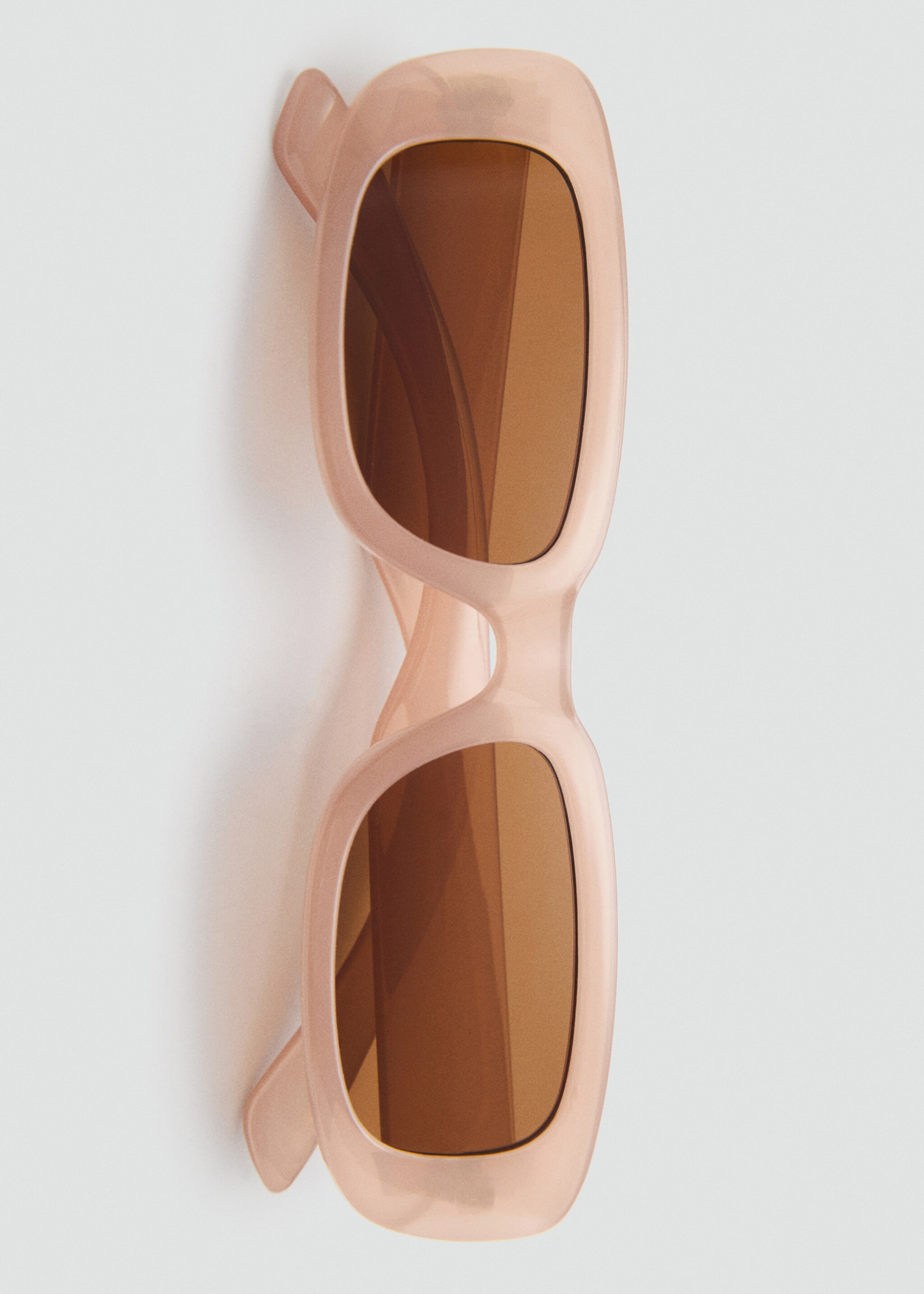 Rectangular sunglasses - Details of the article 2, Beige. Ref: 87005142-00.