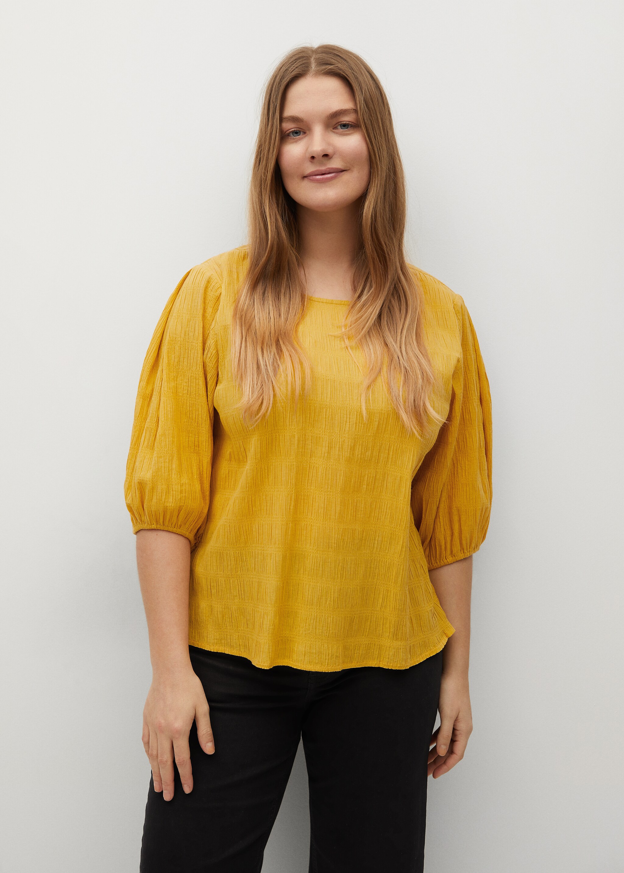 Blusa textura algodón - Plano medio