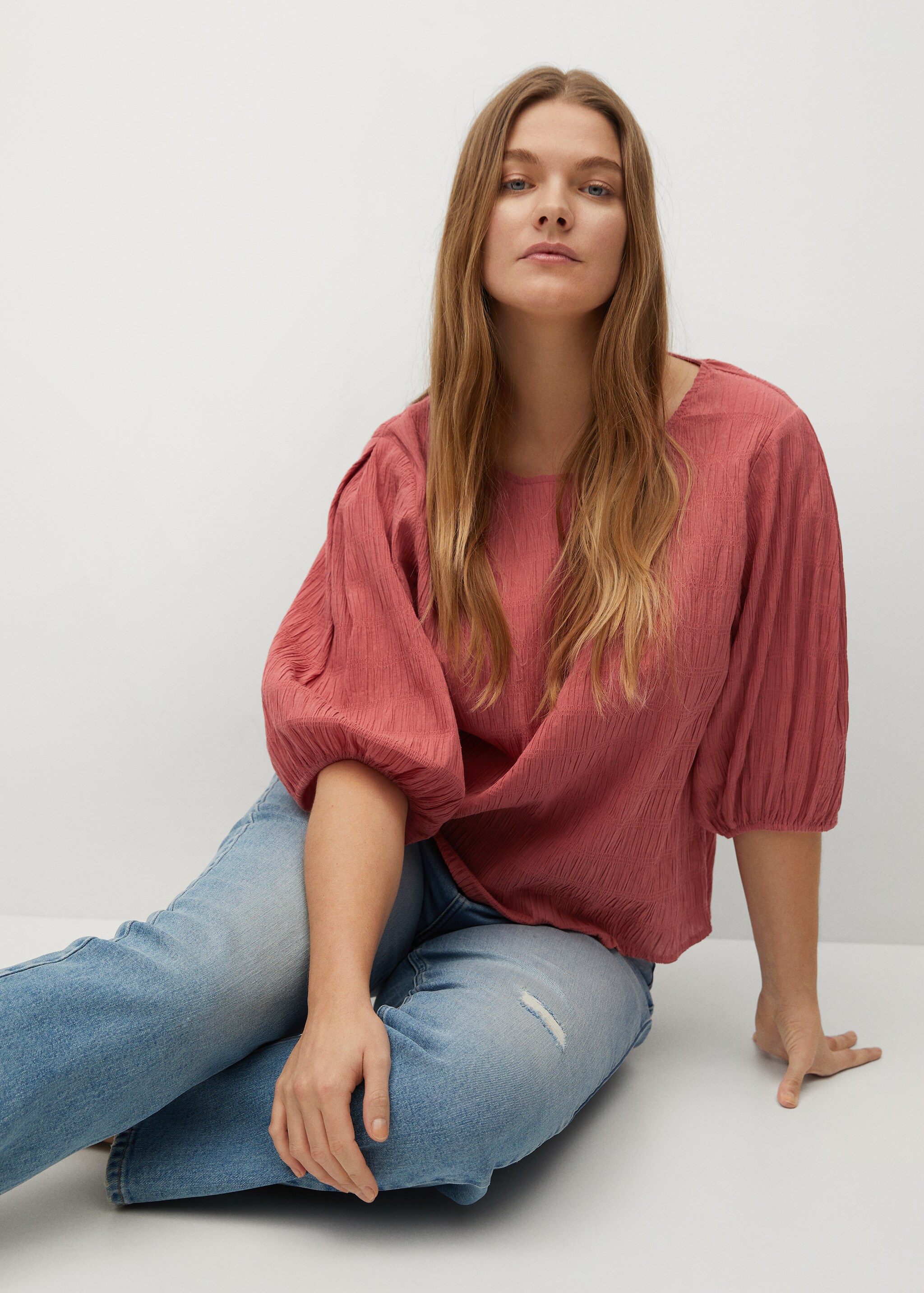 Blusa textura algodón - Detalle del artículo 1