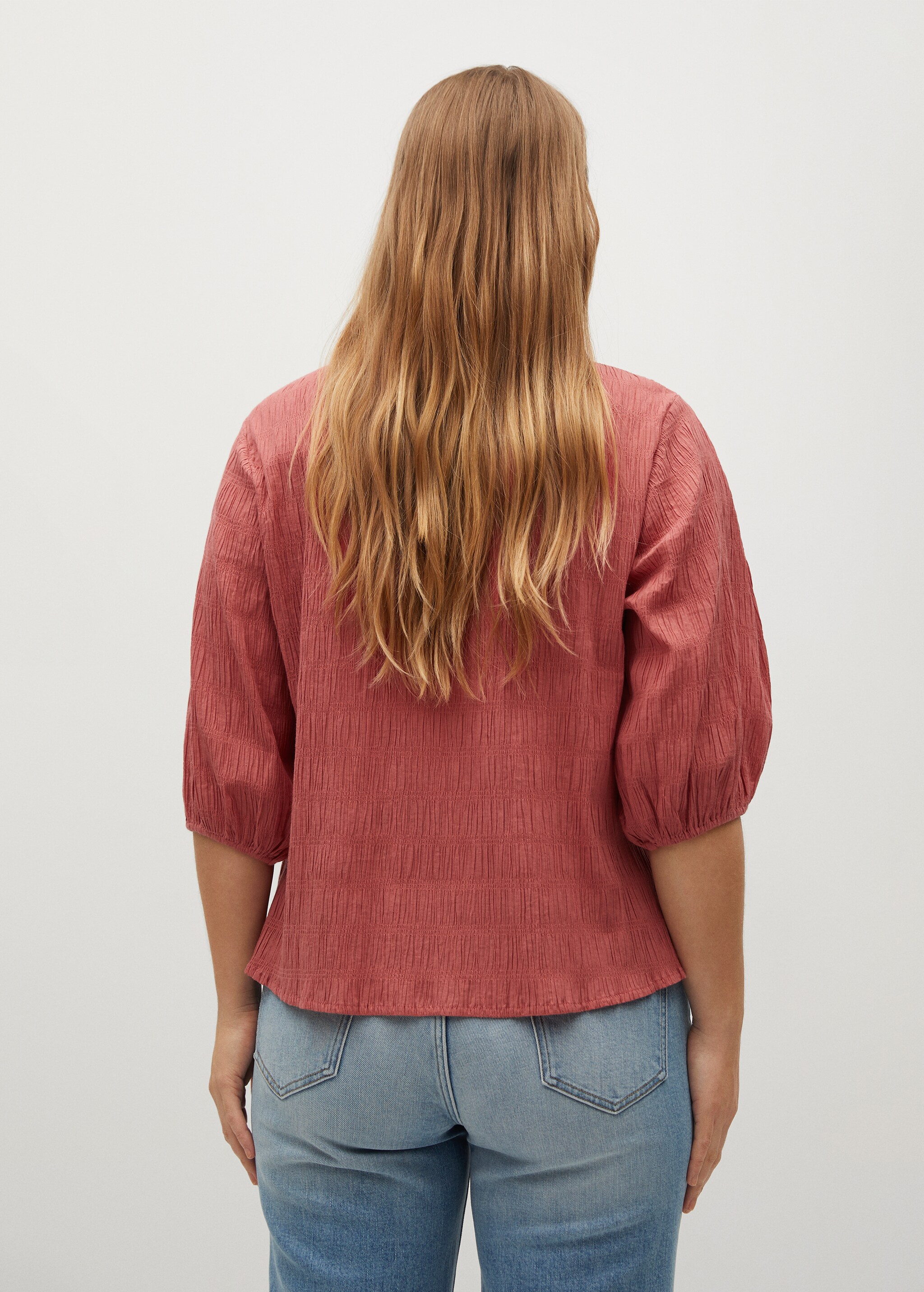 Blusa textura algodón - Reverso del artículo
