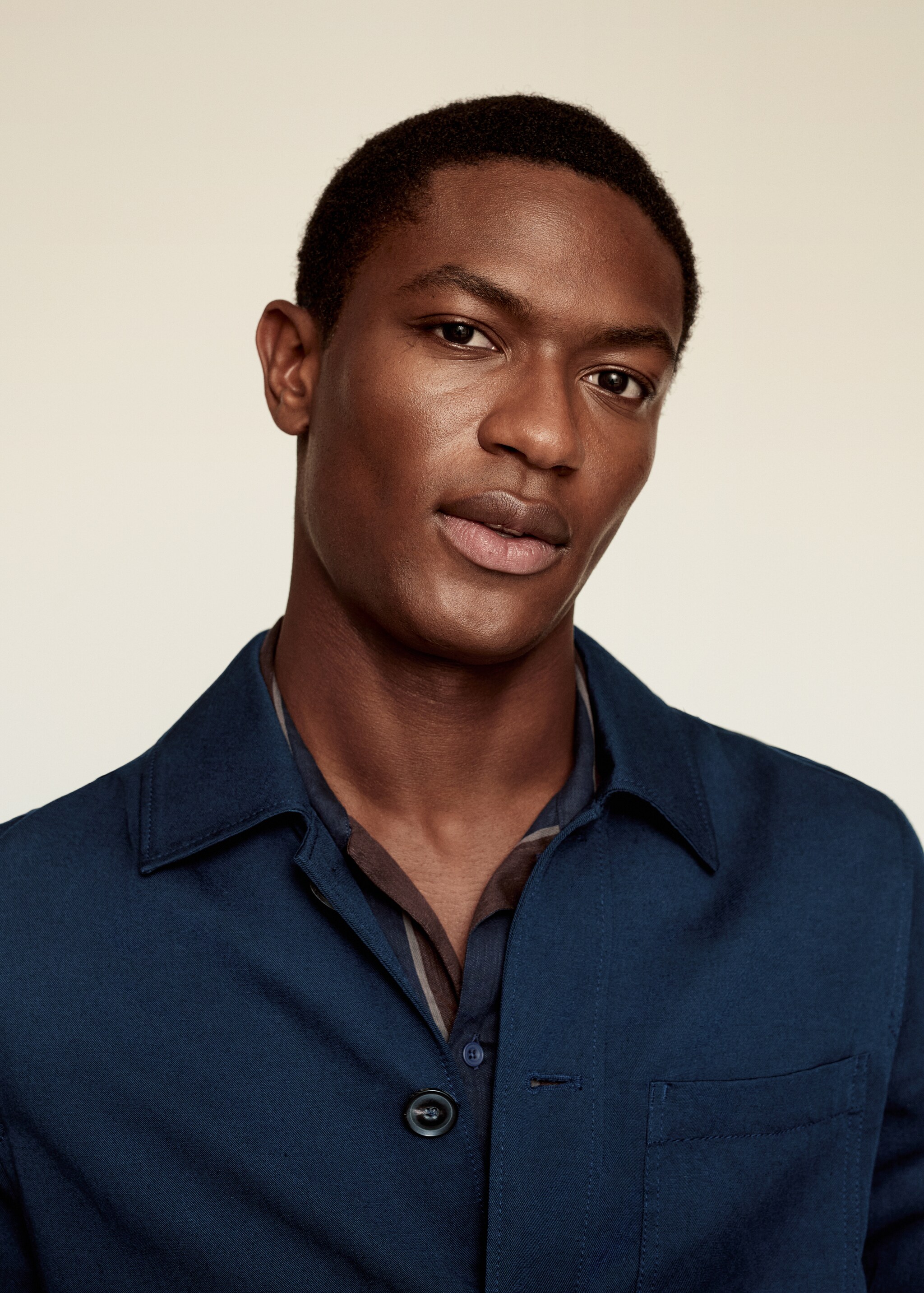 Soft-finish linen worker jacket - Details of the article 2