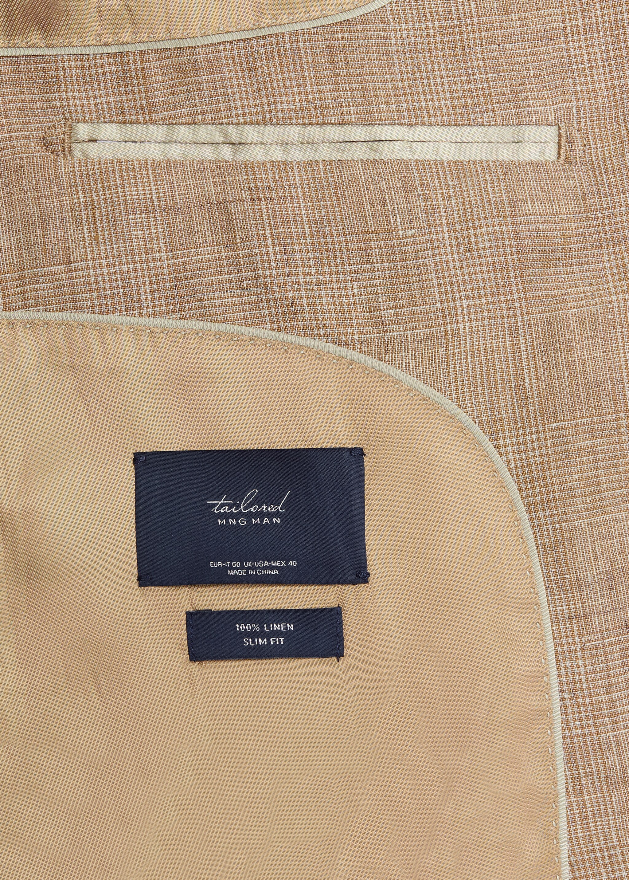 Veste de costume slim fit lin - Détail de l'article 7