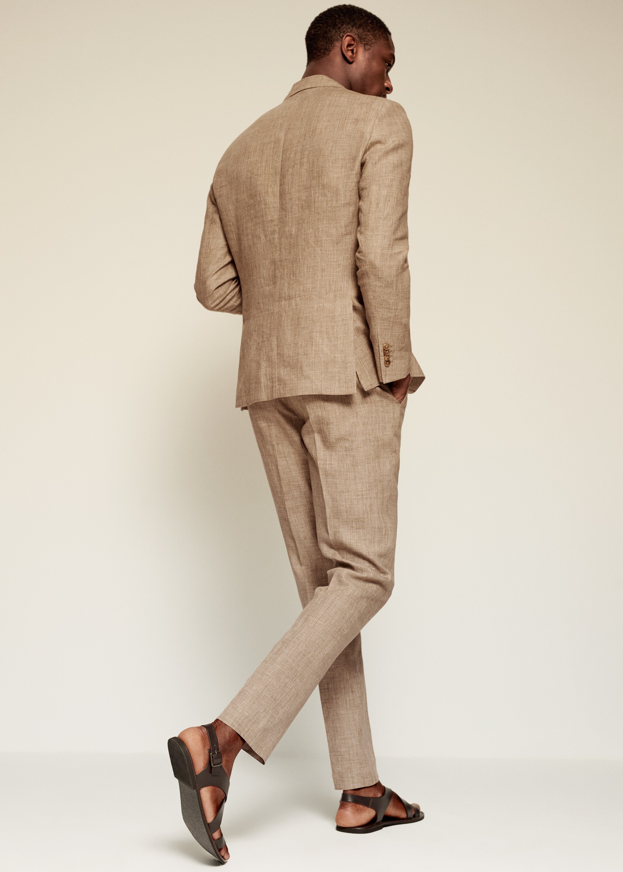 Veste de costume slim fit lin - Verso de l’article