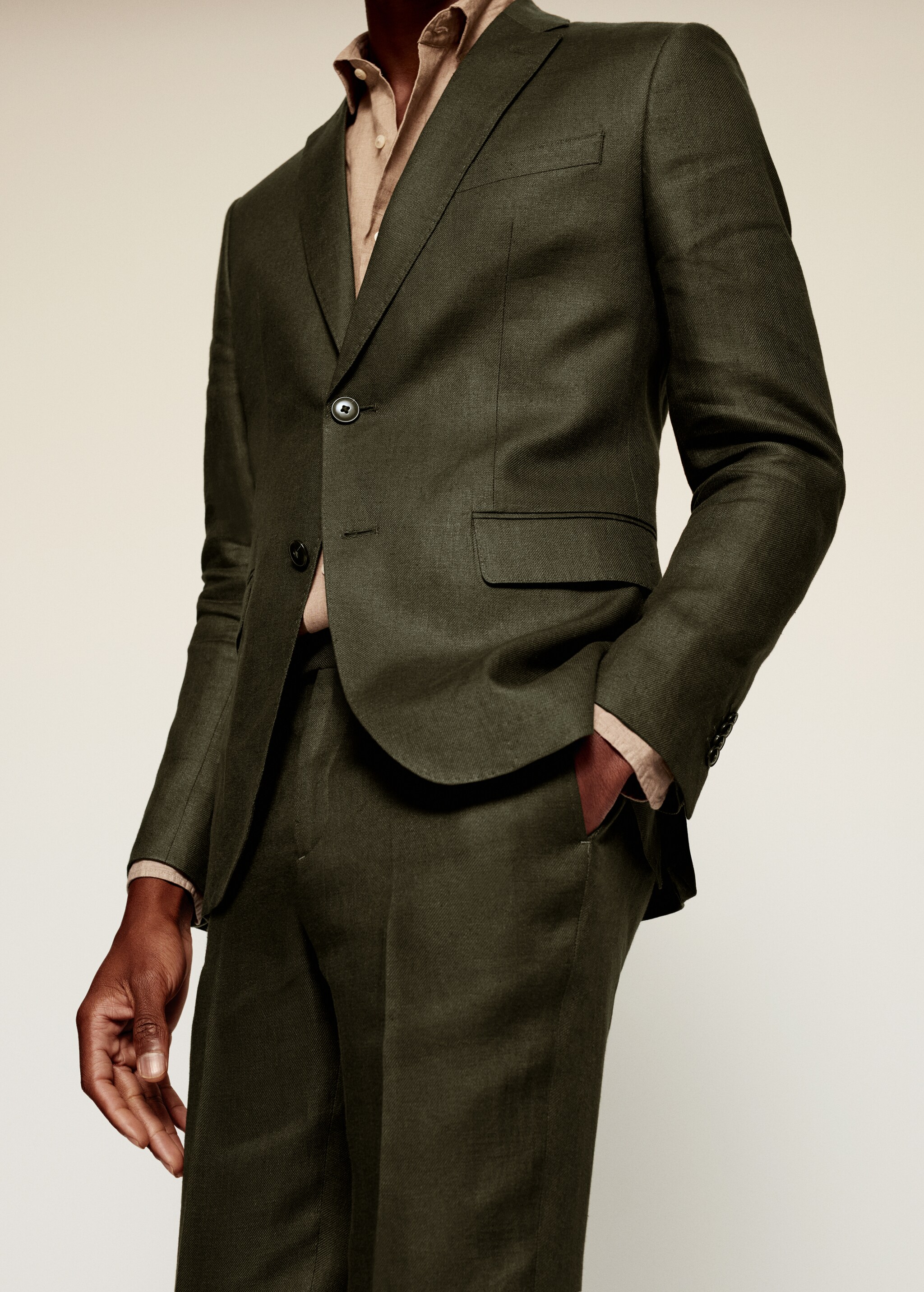 Veste de costume slim fit lin - Détail de l'article 3
