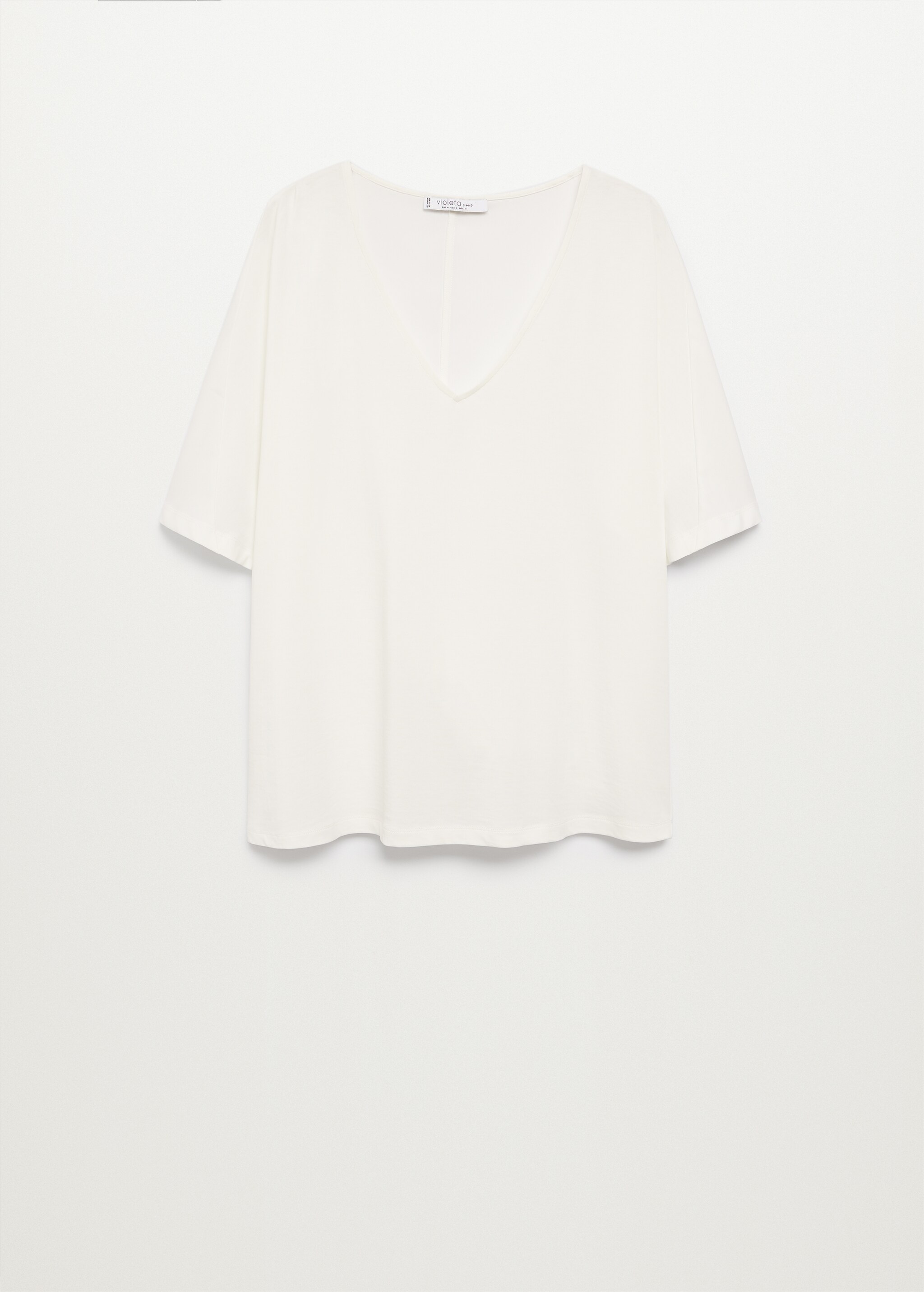 Camiseta fluida combinada  - Artículo sin modelo