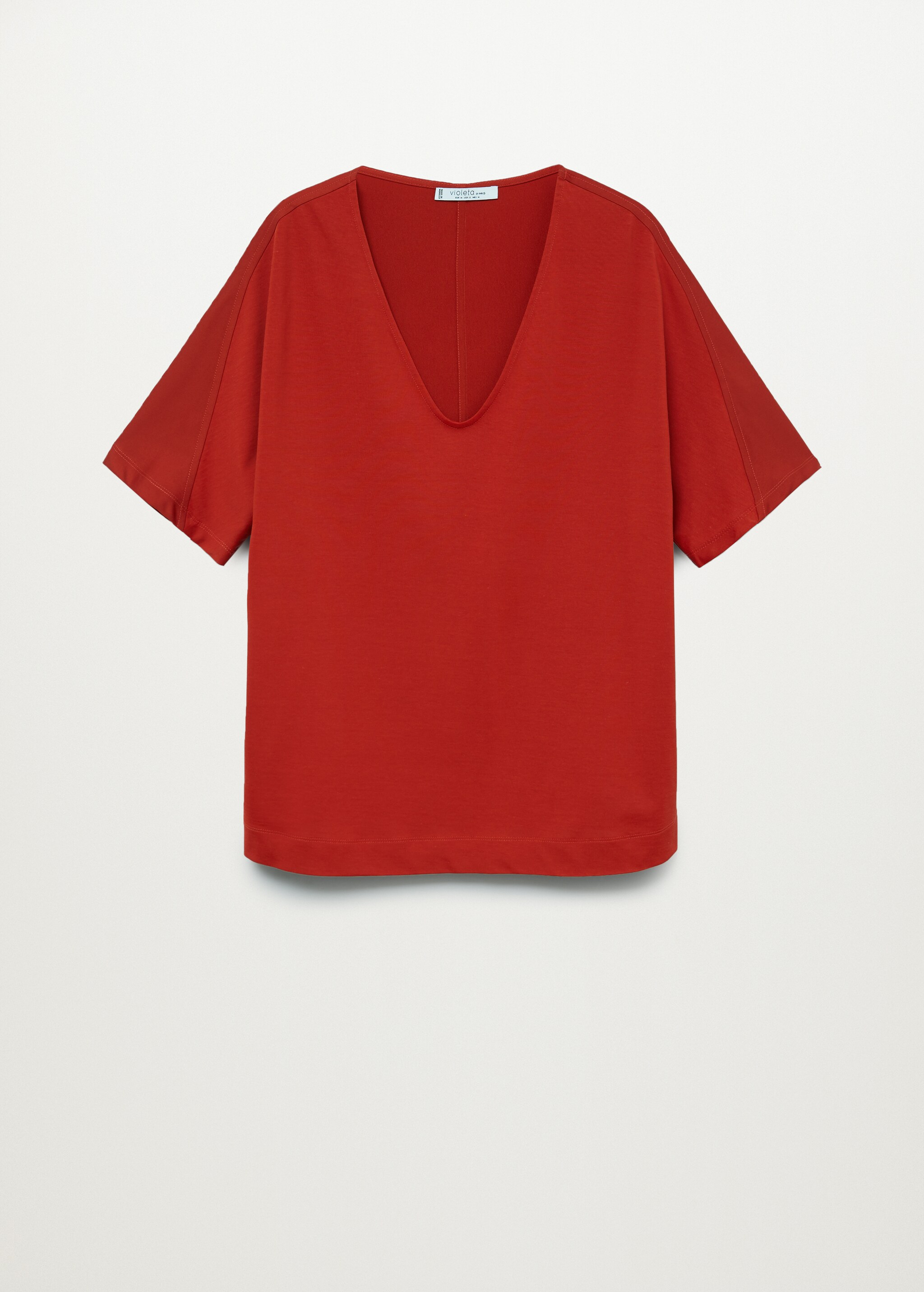 Camiseta fluida combinada  - Artículo sin modelo