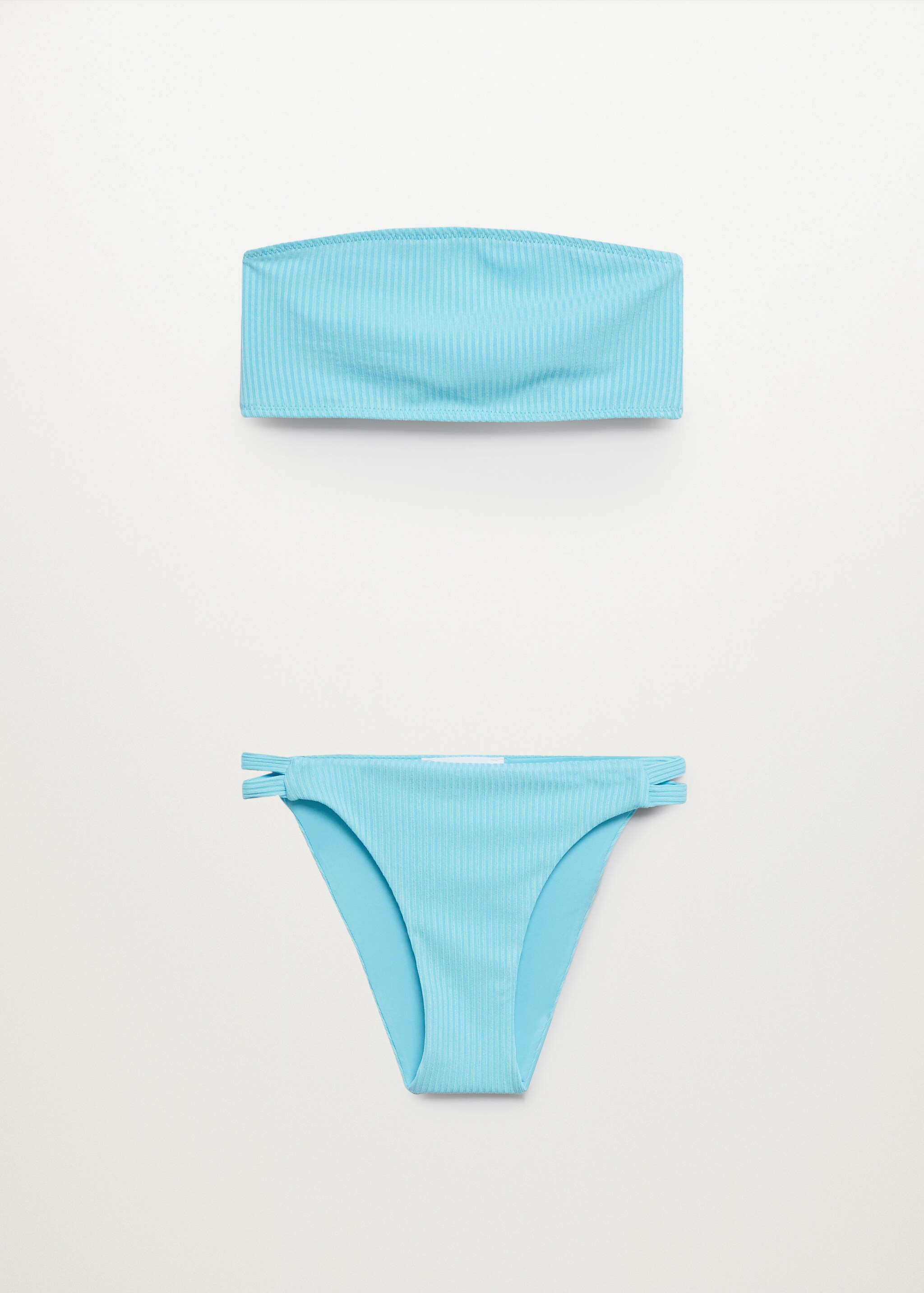 Ribbed bandeau bikini - Article without model